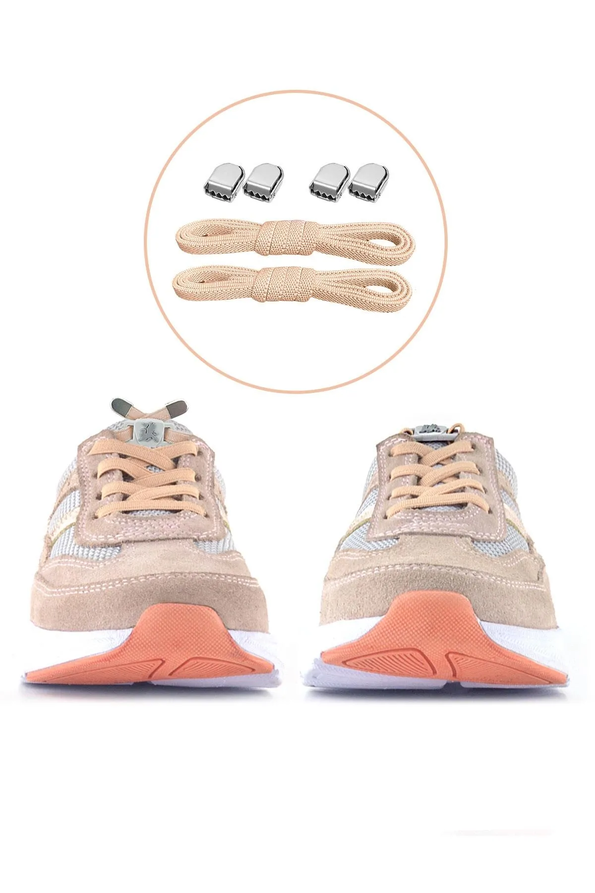 Hakiki Deri Anatomik Pudra Lastik Bağcıklı Hafif Kız Çocuk Günlük Ayakkabı