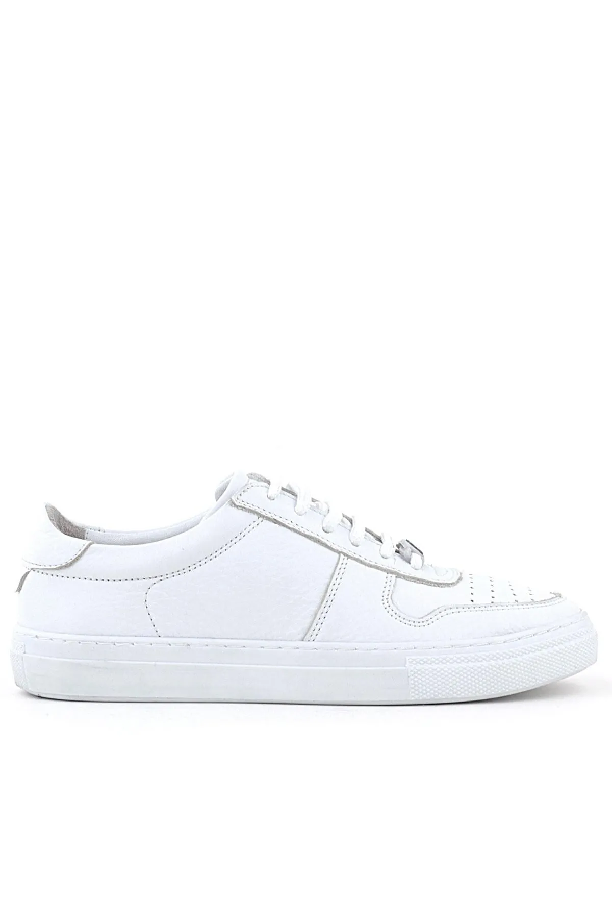 Hakiki Deri Beyaz Kız Çocuk Günlük Sneaker Ayakkabı