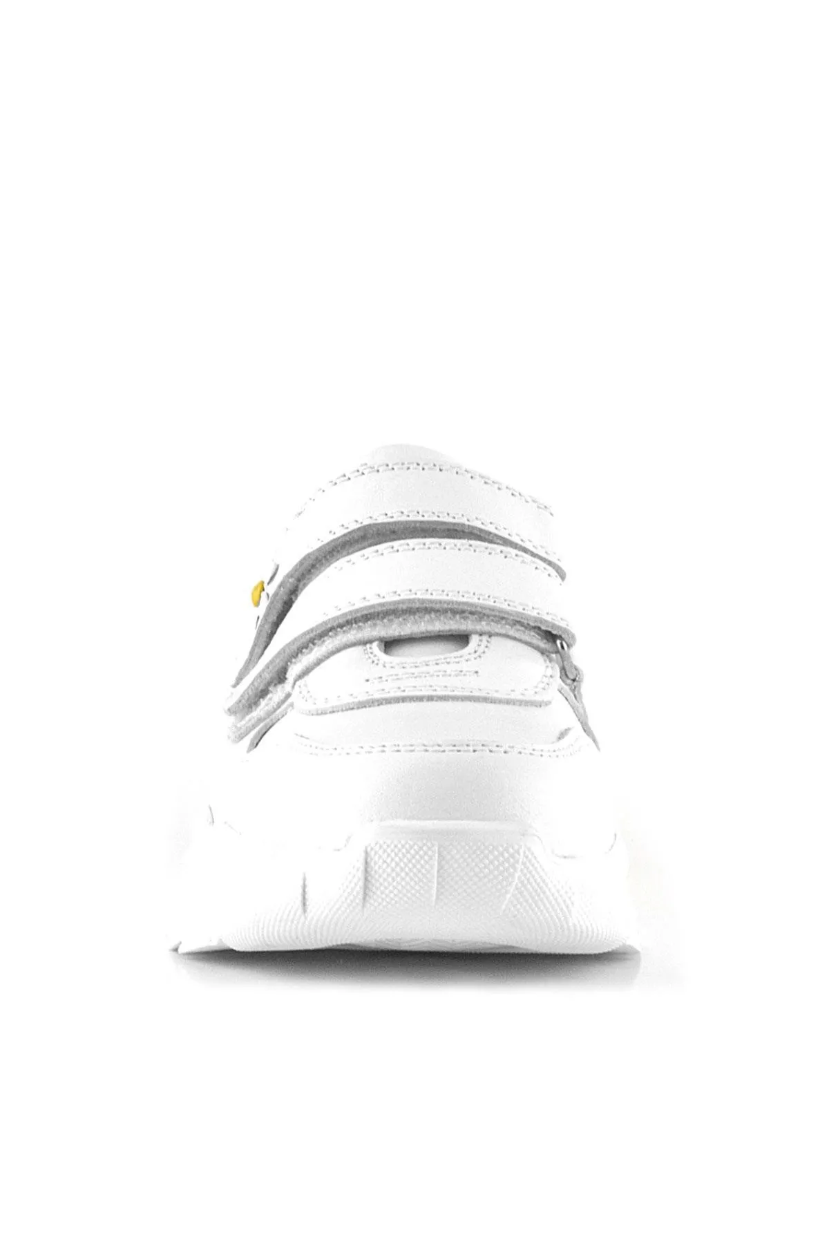 Hakiki Deri Beyaz Papatya Detaylı Kız Çocuk Günlük Ayakkabı