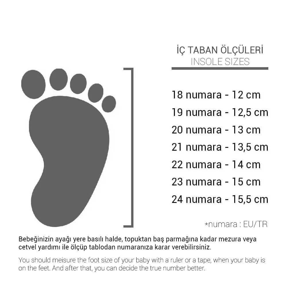 Hakiki Deri Beyaz Taba Mevsimlik Erkek Bebek Ayakkabı