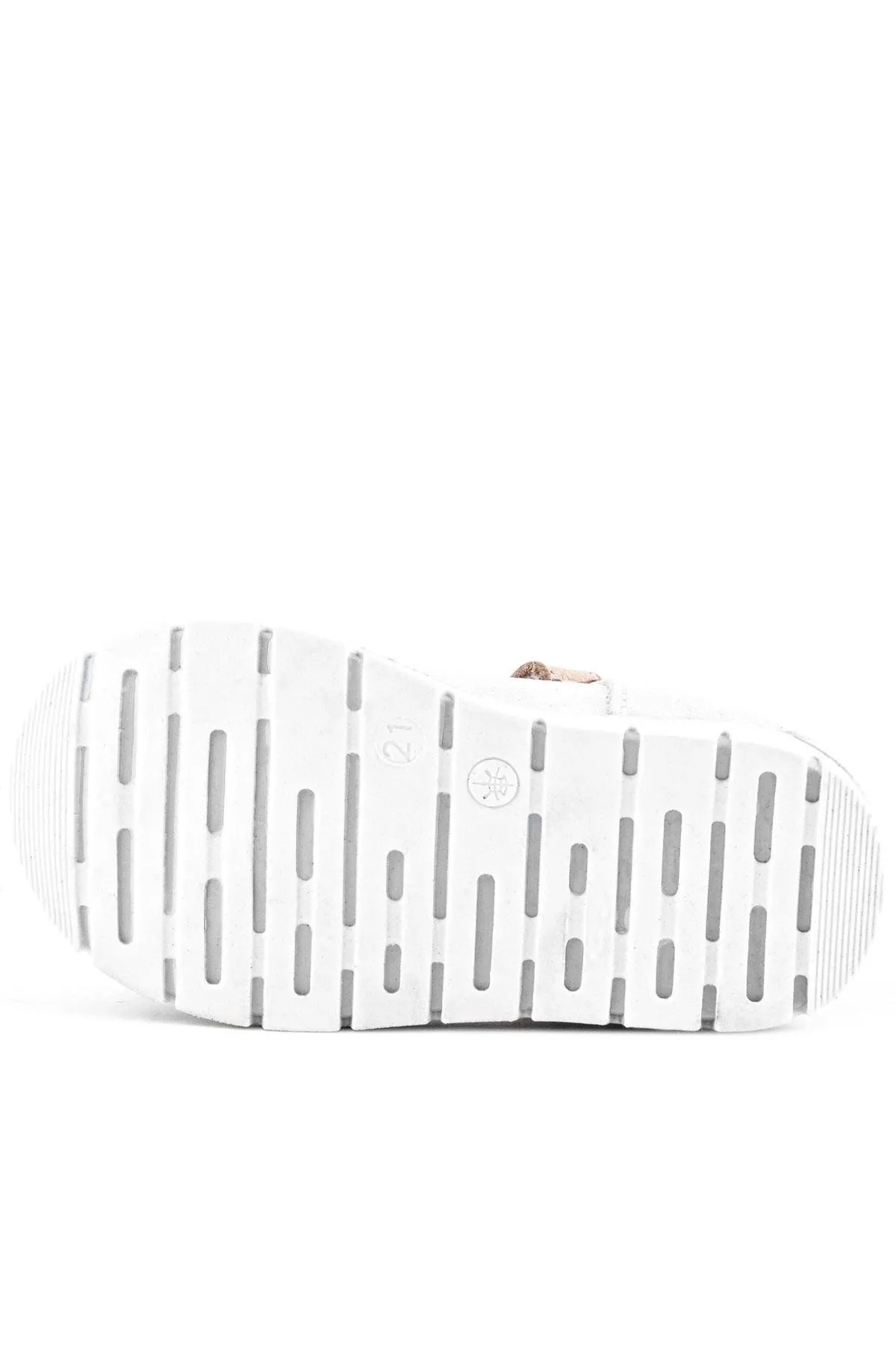 Hakiki Deri Gümüş Pudra Kız Bebek Babet Ayakkabı