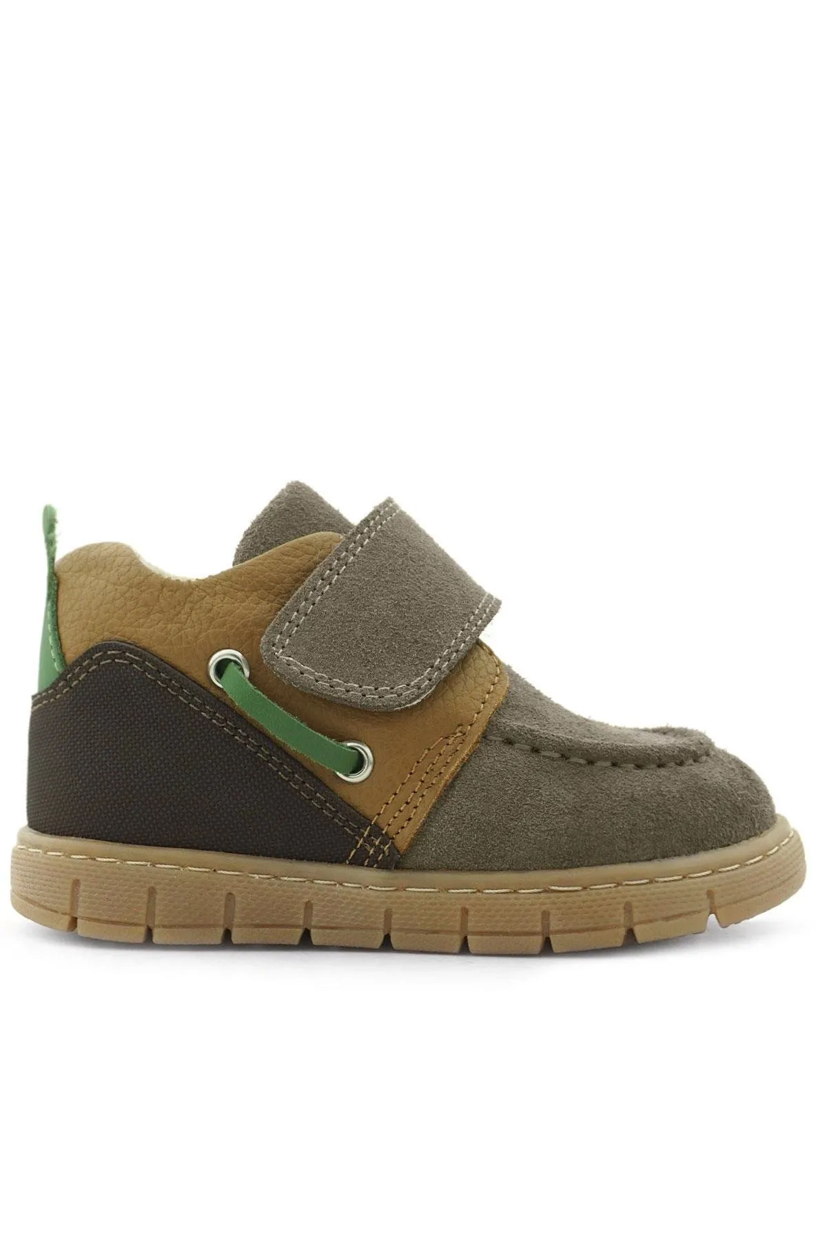 Hakiki Deri Kum Kahve Cırt Cırtlı Bebek Bot