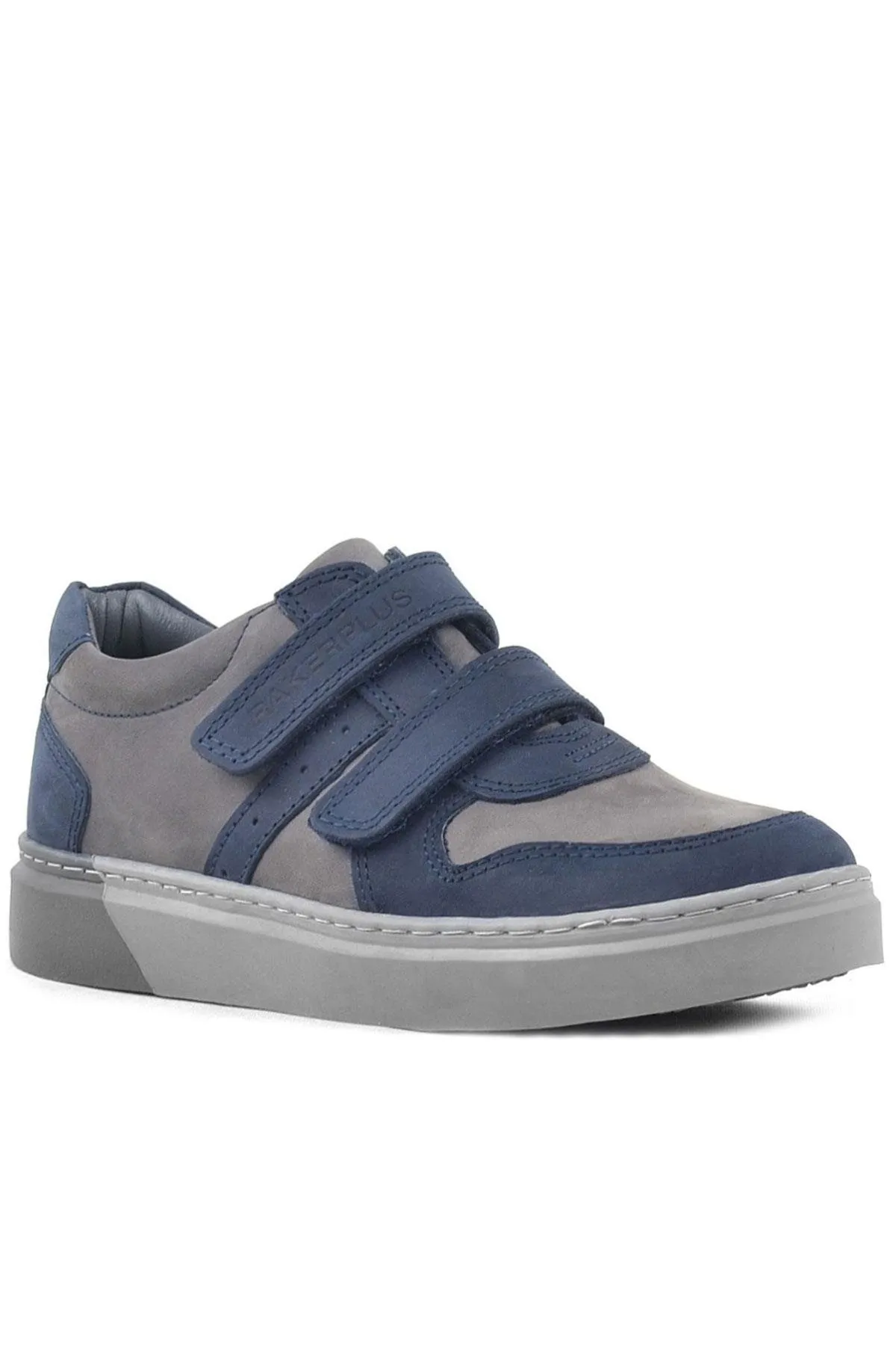 Hakiki Deri Lacivert Cırtlı Erkek Çocuk Sneaker