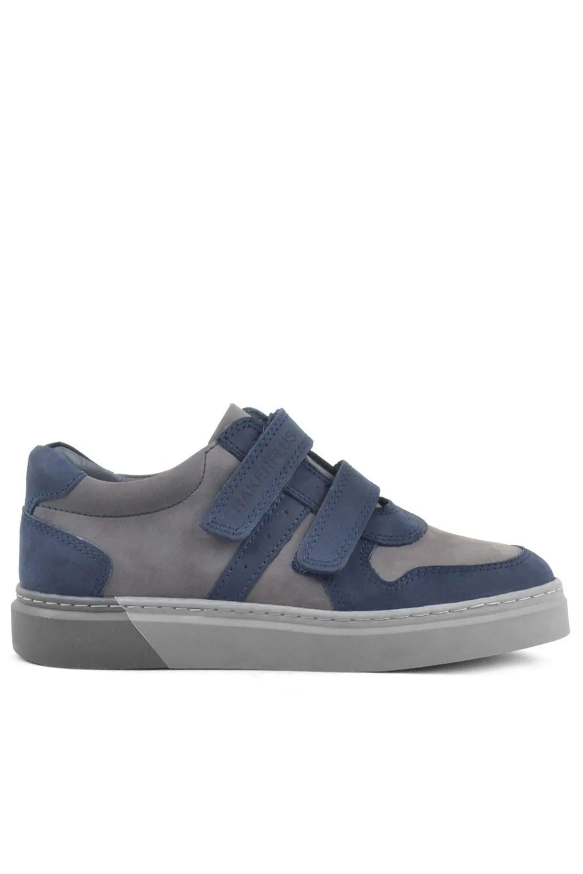 Hakiki Deri Lacivert Cırtlı Erkek Çocuk Sneaker