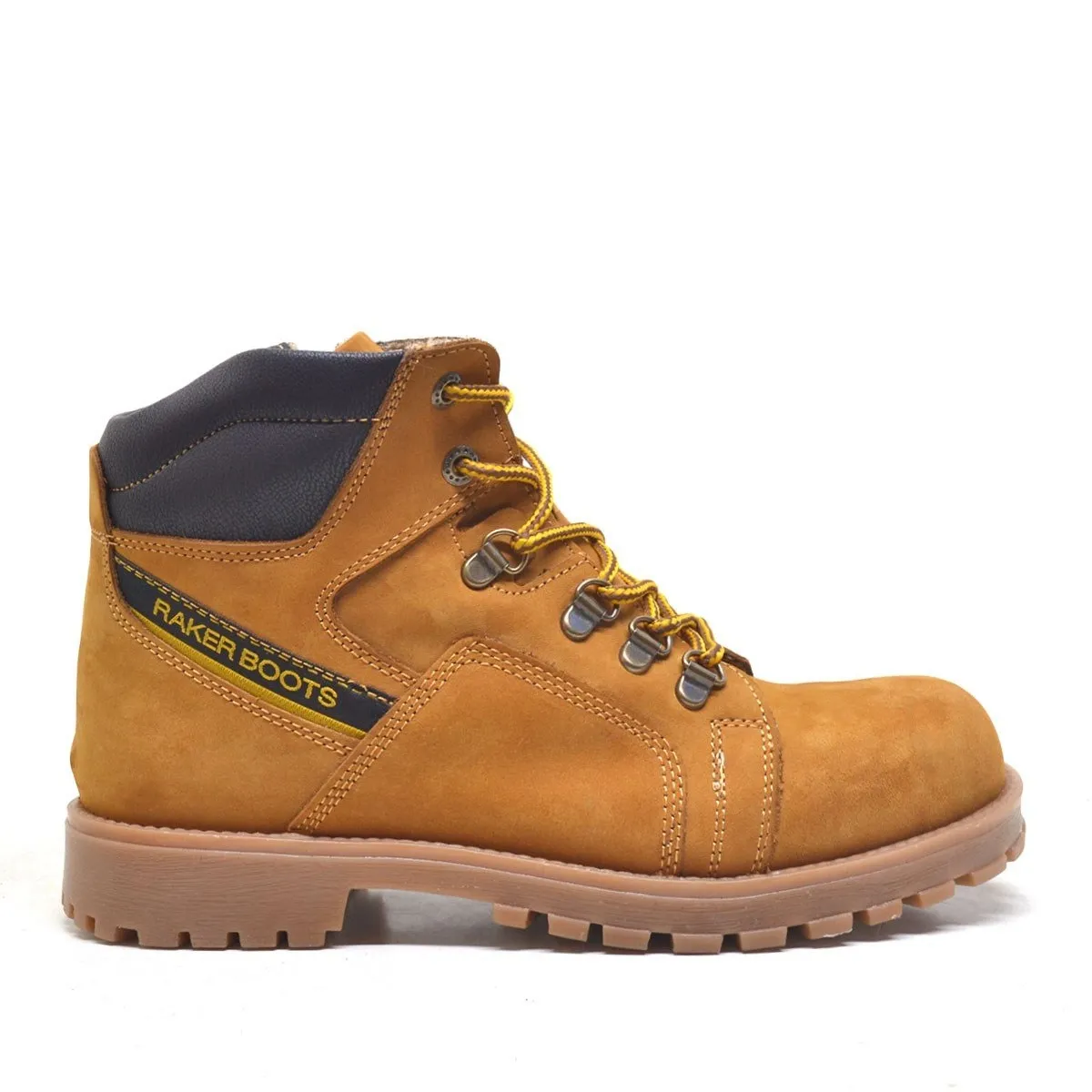 Hakiki Deri Sarı Bağcıklı Kürklü Postal