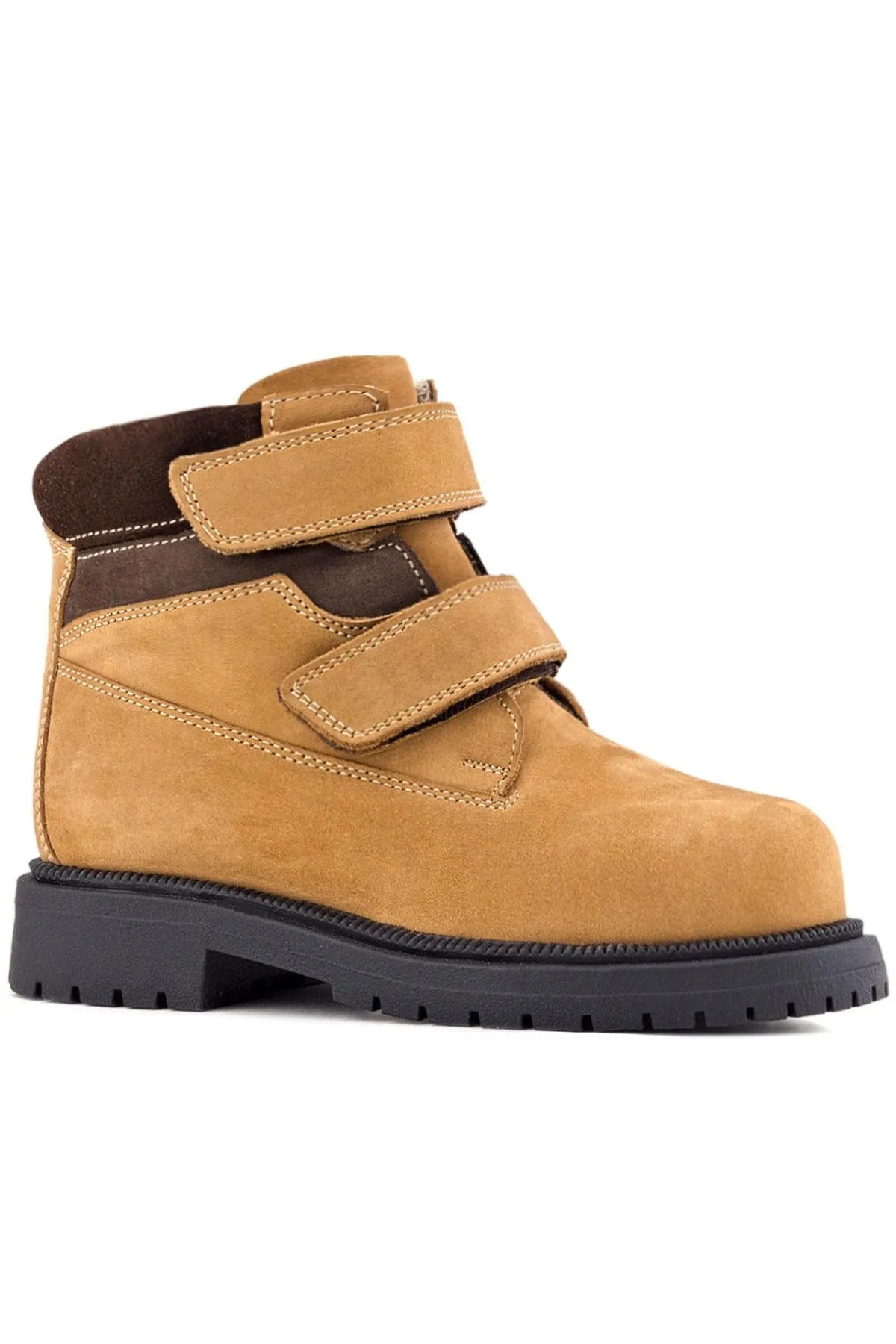 Hakiki Deri Sarı Cırt Cırtlı Kışlık Çocuk Bot