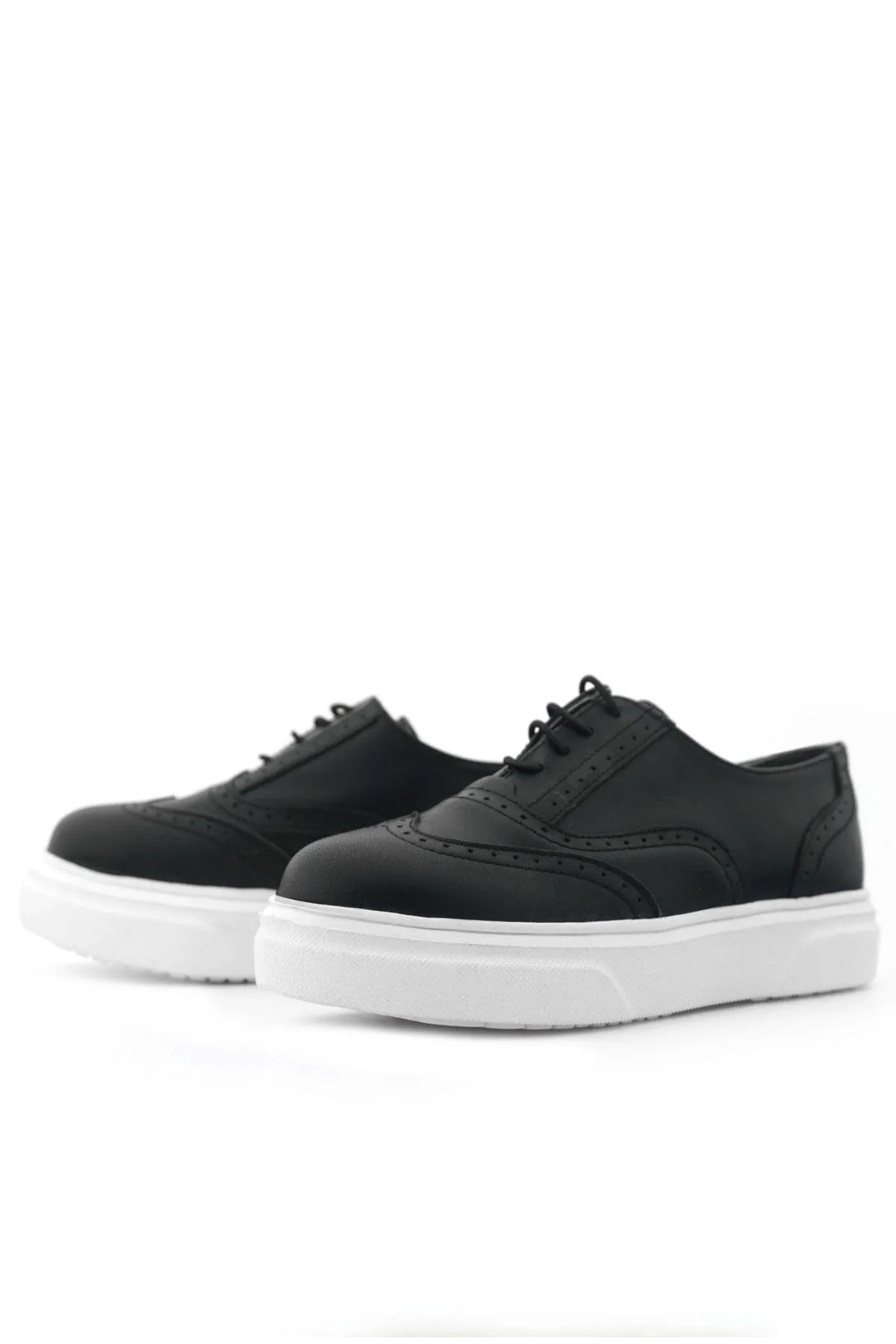 Hakiki Deri Siyah Hafif Taban Çocuk Oxford Klasik Ayakkabı