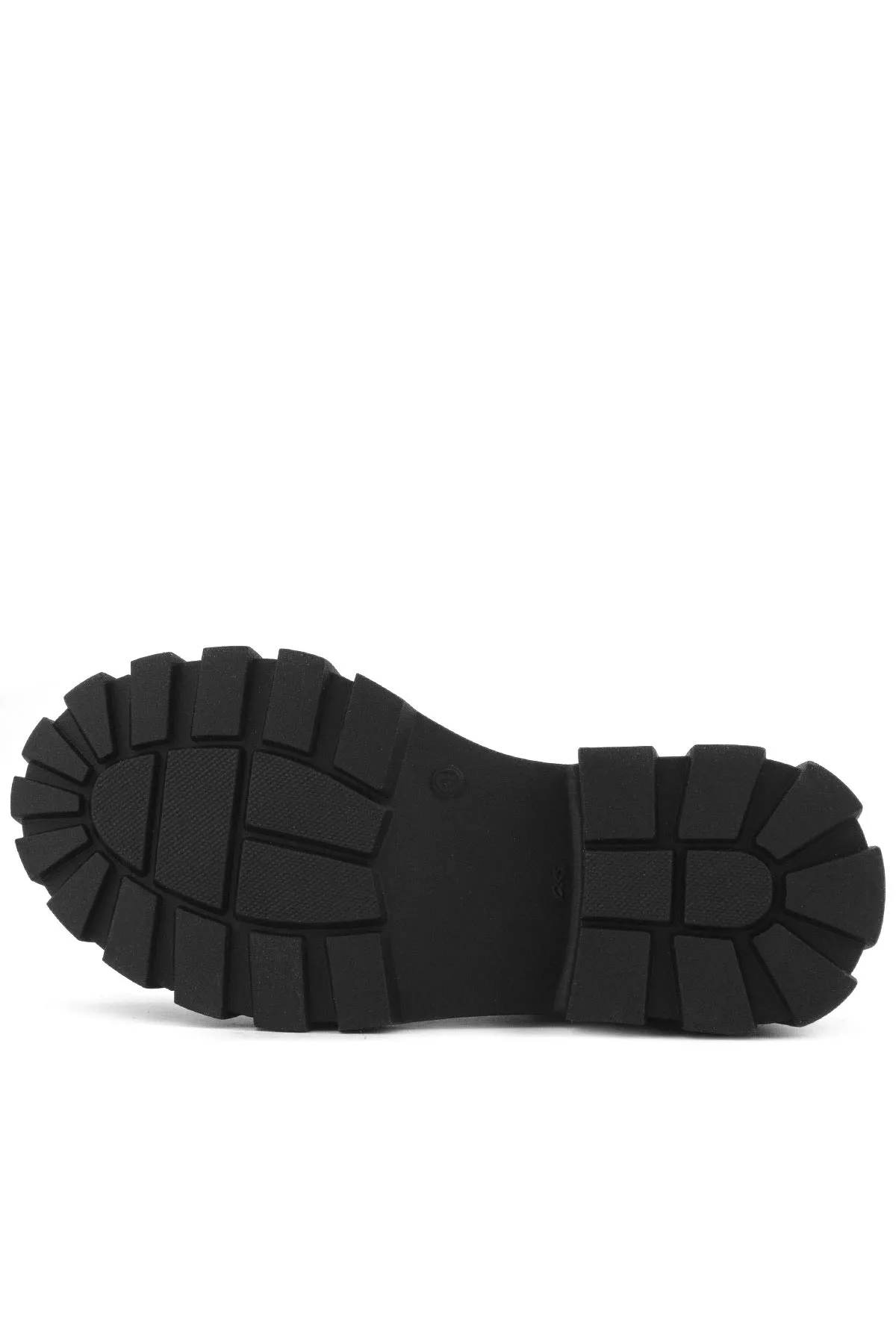 Hakiki Deri Siyah Kırışık Rugan Oxford Çocuk Günlük Ayakkabı