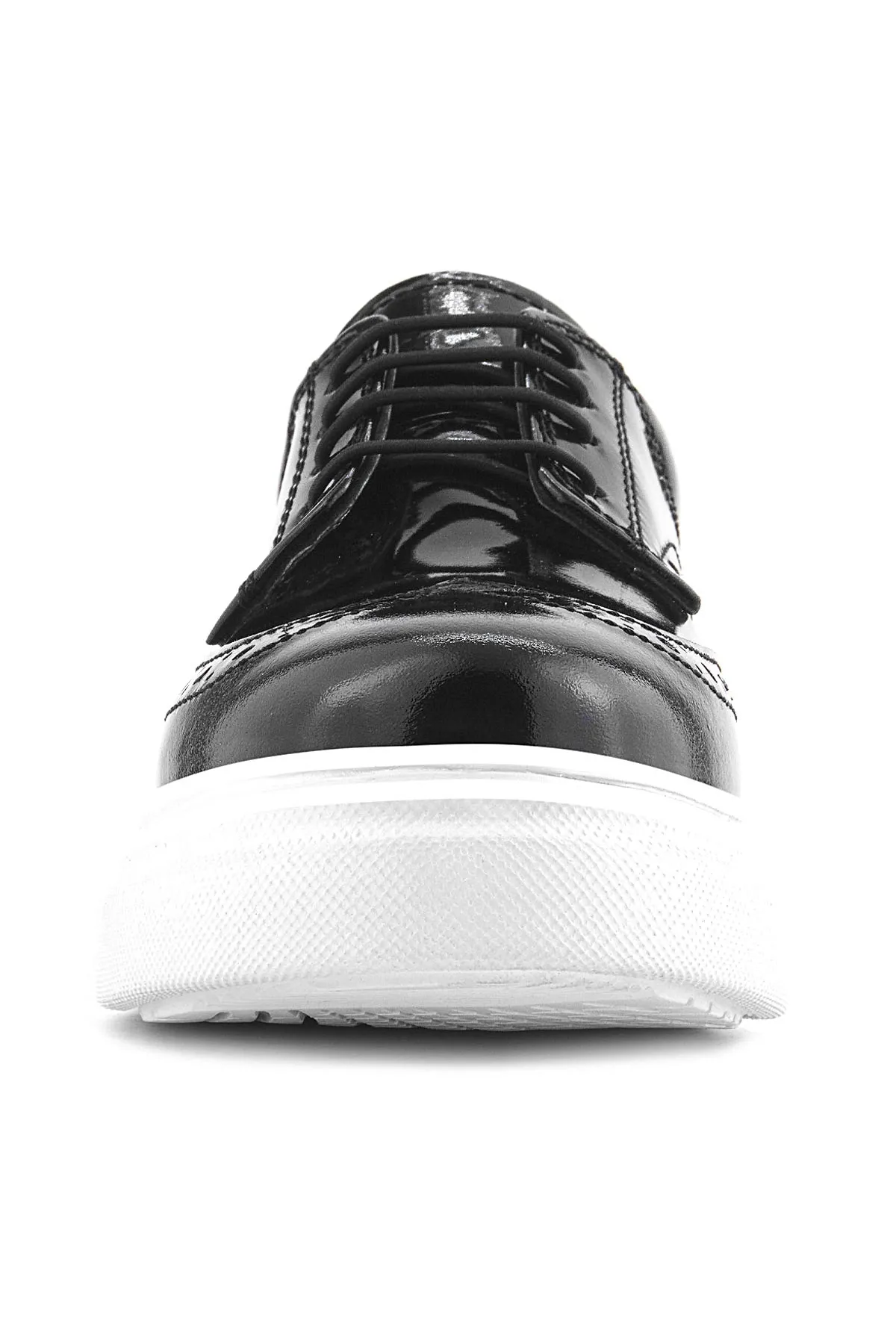 Hakiki Deri Siyah Rugan Oxford Çocuk Klasik Ayakkabı