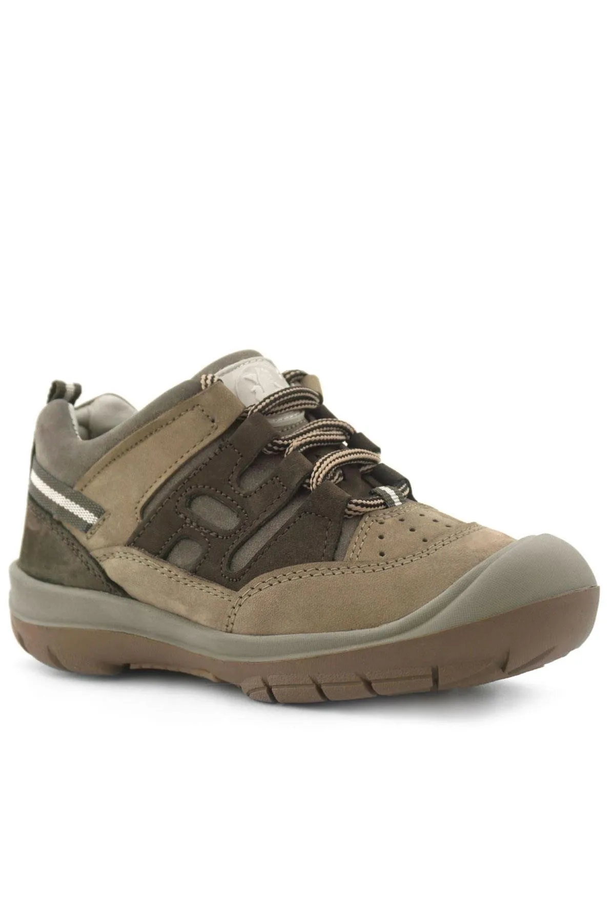Hakiki Deri Vizon Kahverengi Bağcıklı Çocuk Outdoor Ayakkabı