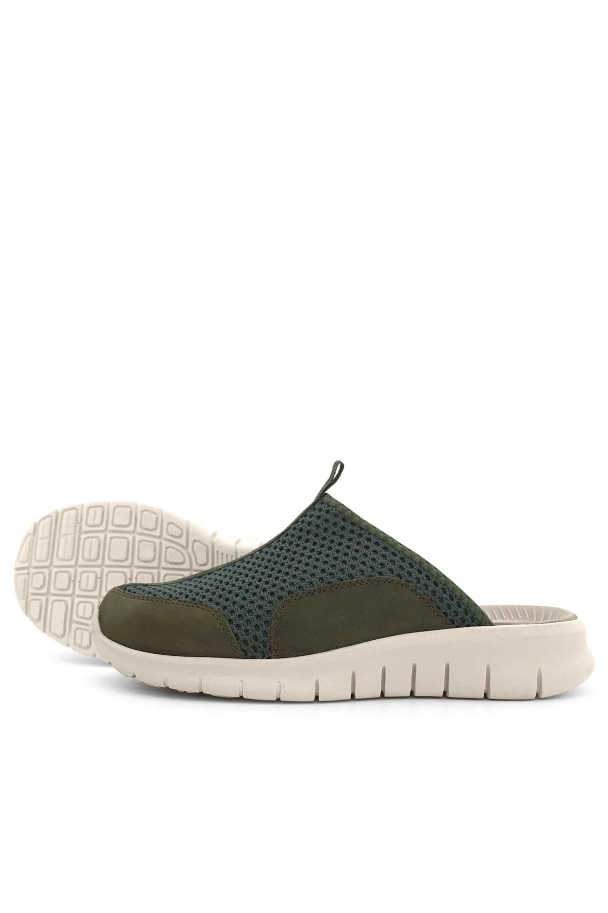 Heep Medikal Haki Yeşil Krem Tabanlı Comfort Spor Terlik