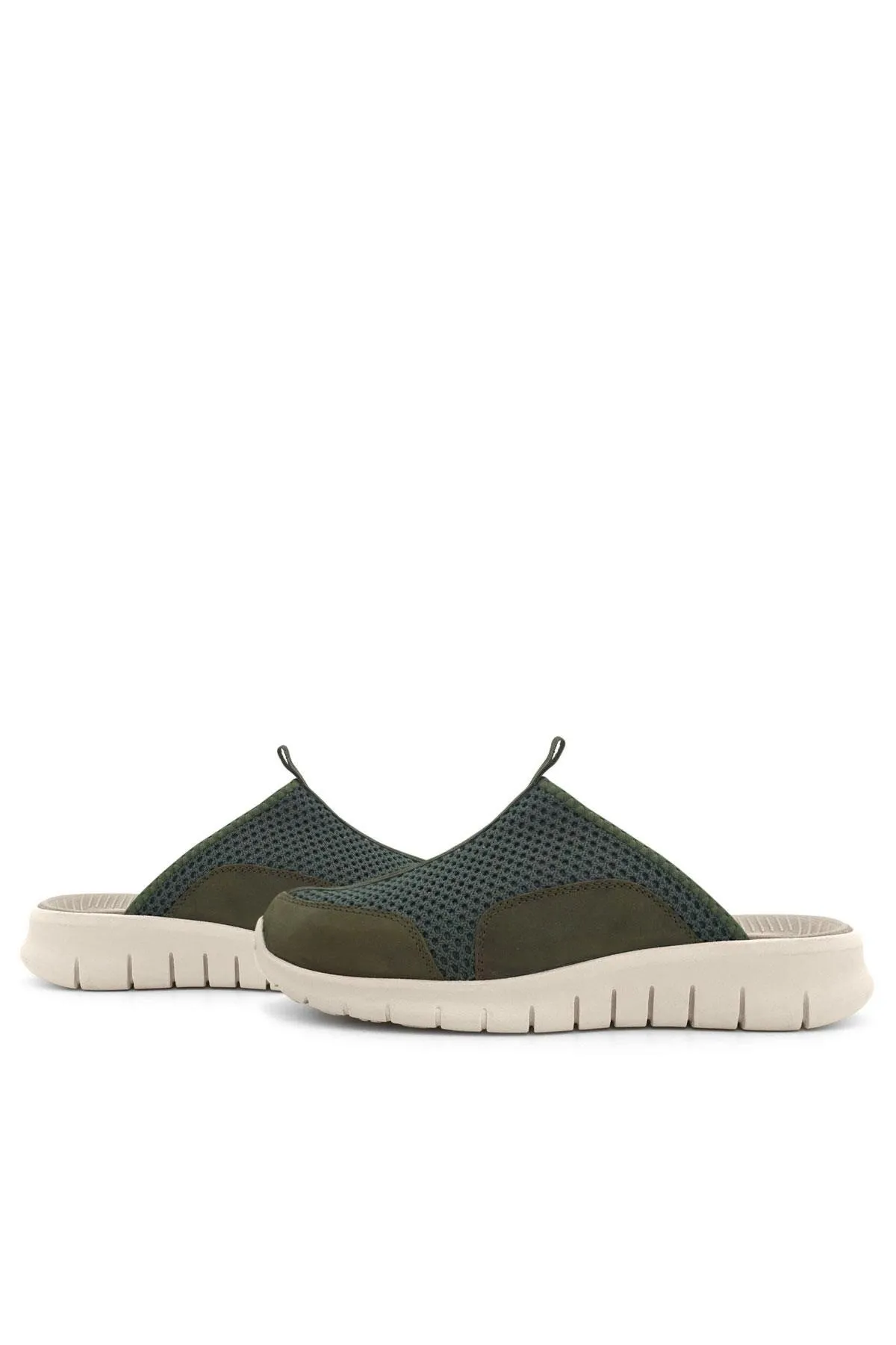 Heep Medikal Haki Yeşil Krem Tabanlı Comfort Spor Terlik