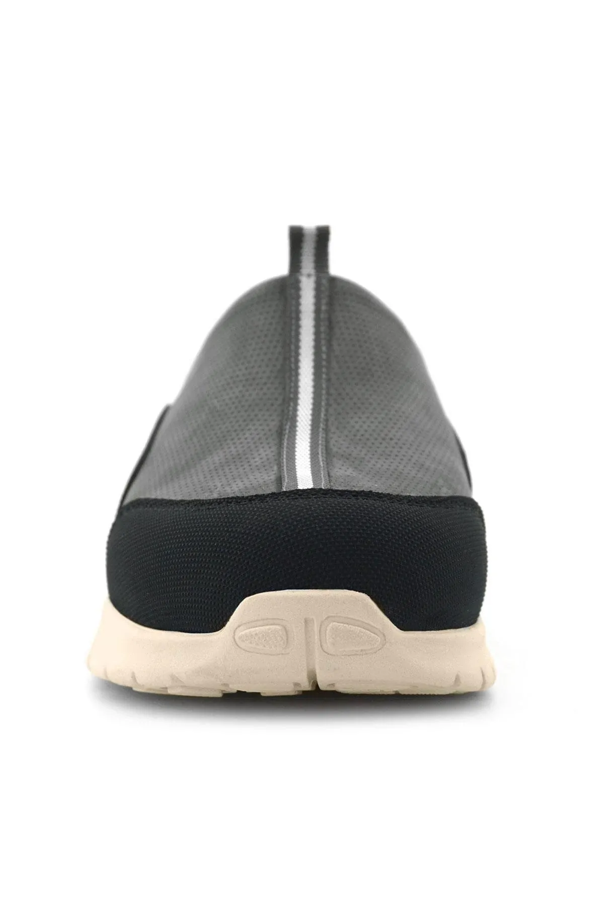 Heep Medikal Hakiki Deri Gri Siyah Krem Tabanlı Comfort Spor Terlik