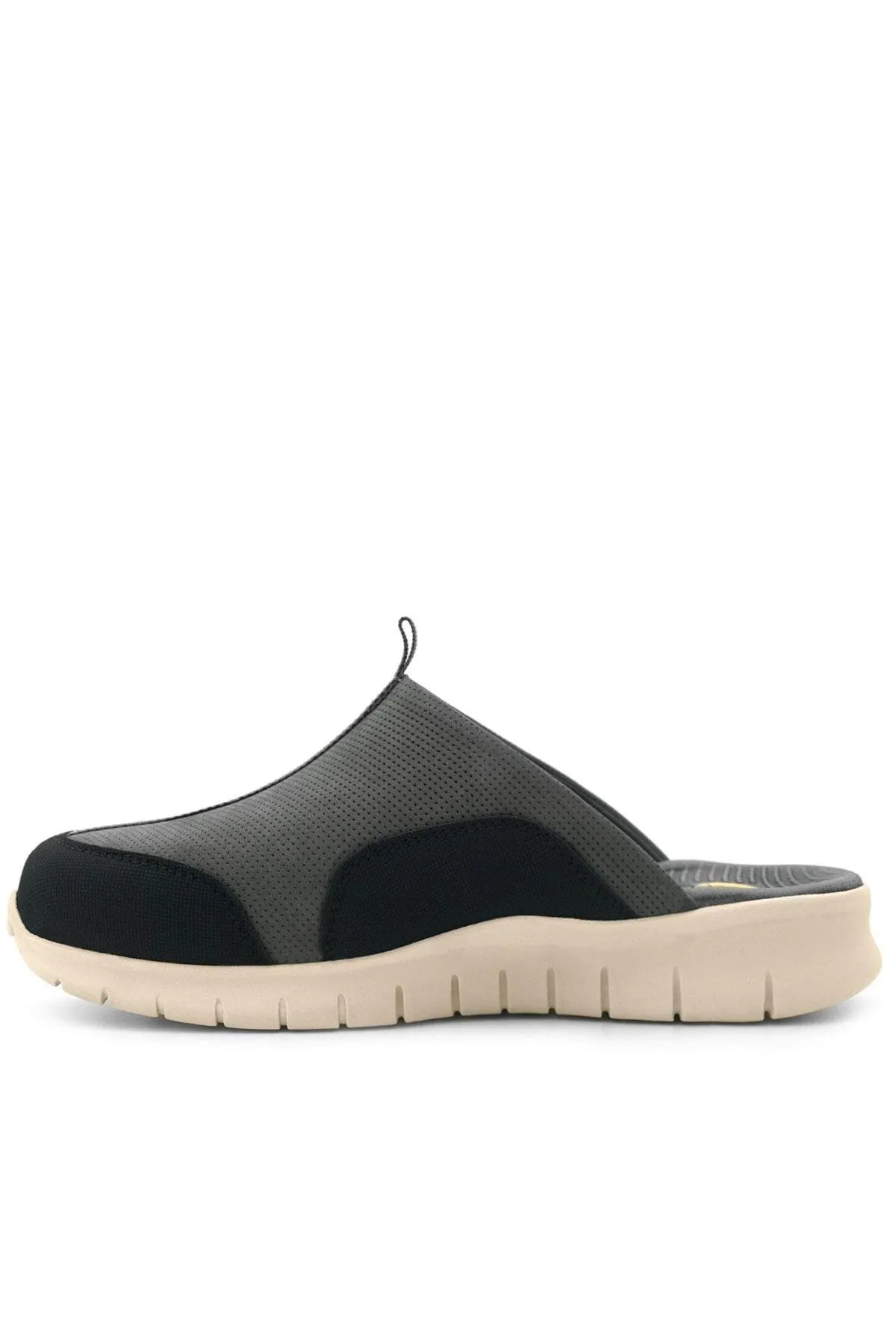 Heep Medikal Hakiki Deri Gri Siyah Krem Tabanlı Comfort Spor Terlik