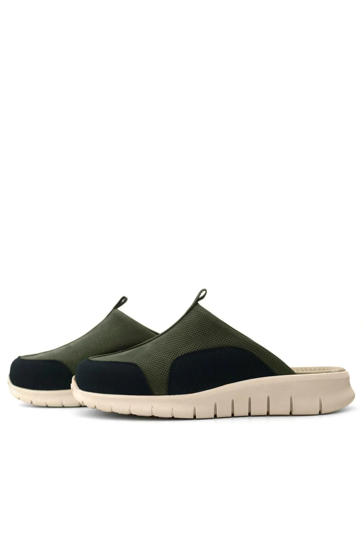 Heep Medikal Hakiki Deri Haki Siyah Krem Tabanlı Comfort Spor Terlik