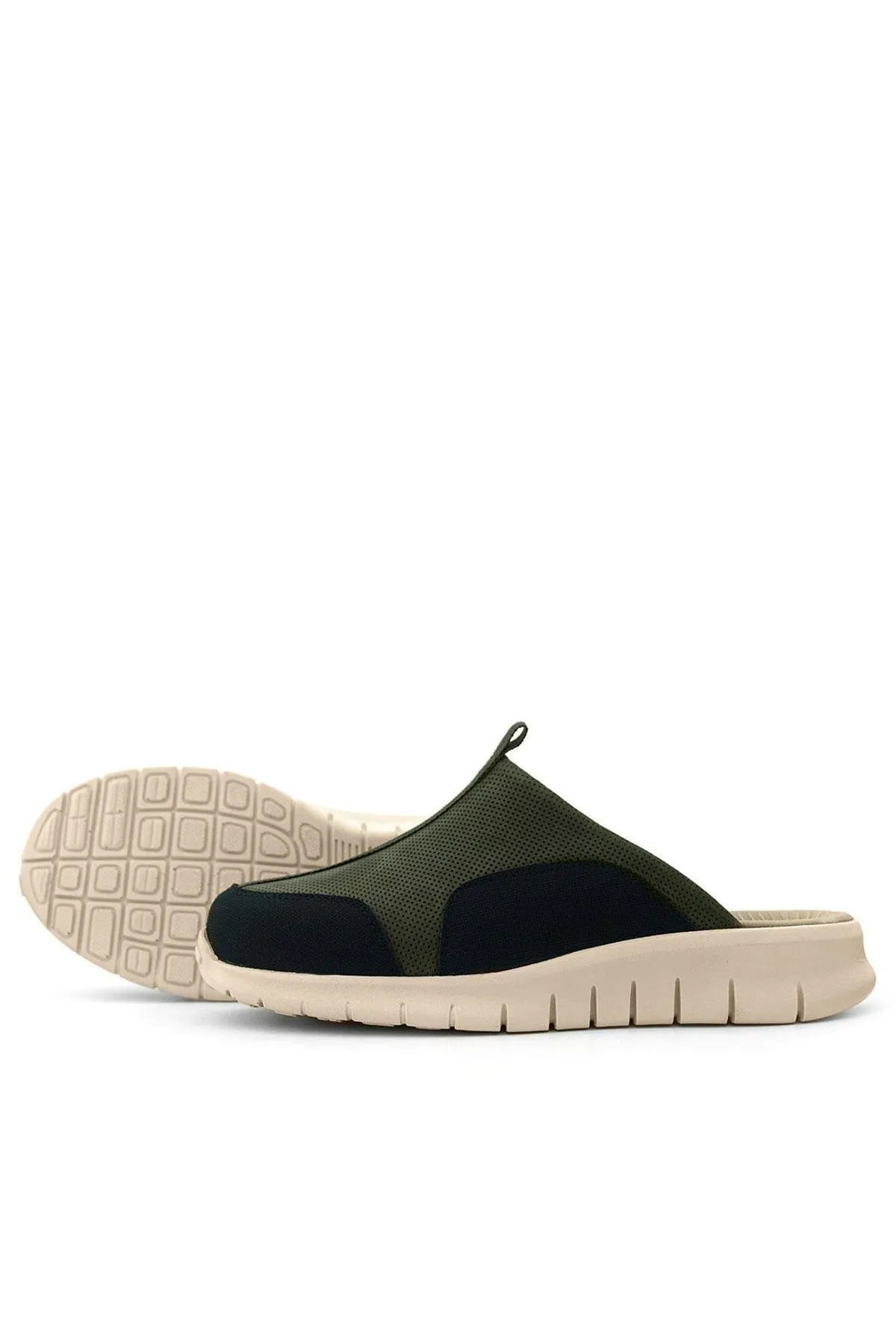 Heep Medikal Hakiki Deri Haki Siyah Krem Tabanlı Comfort Spor Terlik