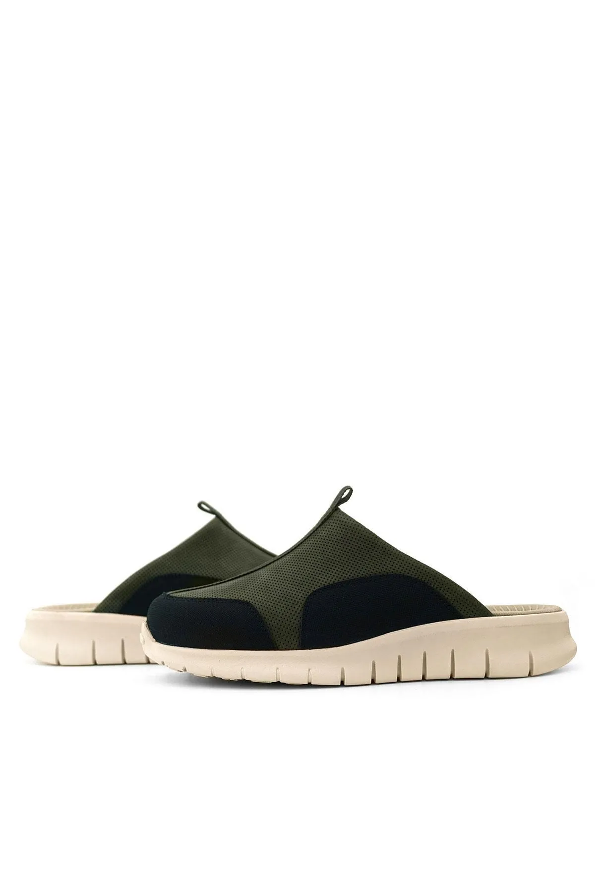 Heep Medikal Hakiki Deri Haki Siyah Krem Tabanlı Comfort Spor Terlik