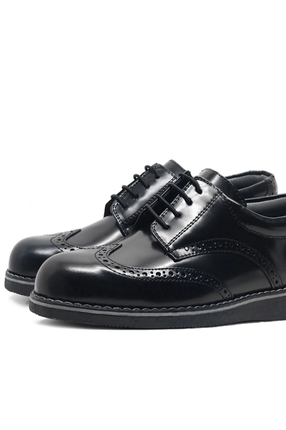 Hidra Hakiki Deri Rugan Erkek Genç Okul Ayakkabı