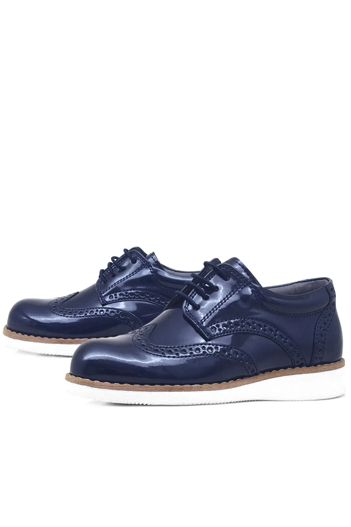 Hidra Rugan Yüksek Beyaz Taban Erkek Çocuk Abiye Ayakkabı