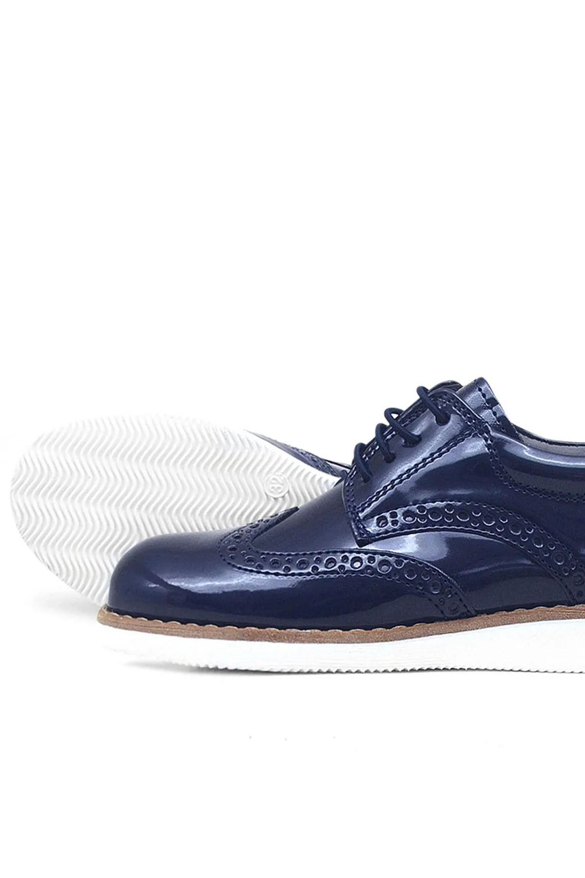 Hidra Rugan Yüksek Beyaz Taban Erkek Çocuk Abiye Ayakkabı