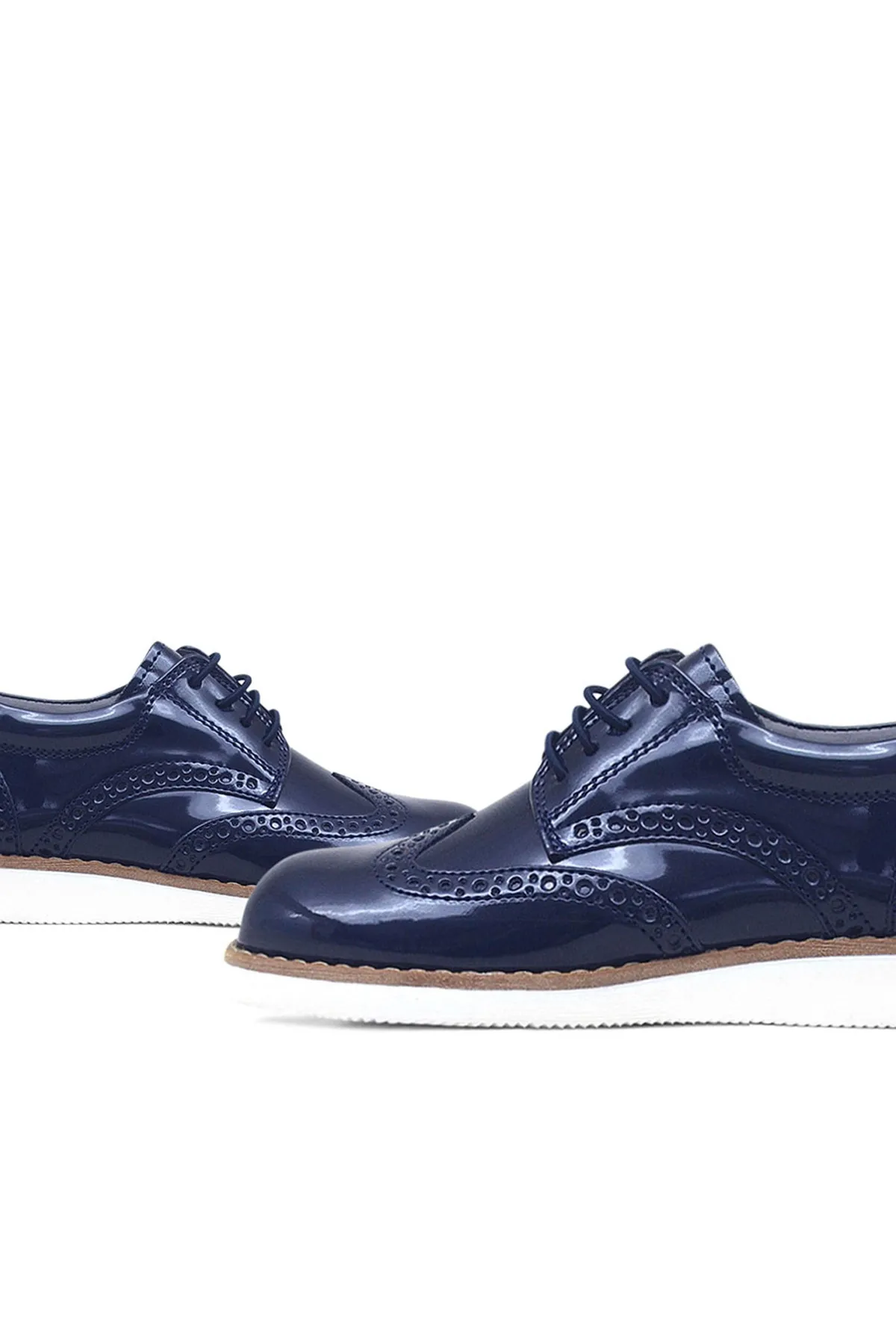 Hidra Rugan Yüksek Beyaz Taban Erkek Çocuk Abiye Ayakkabı