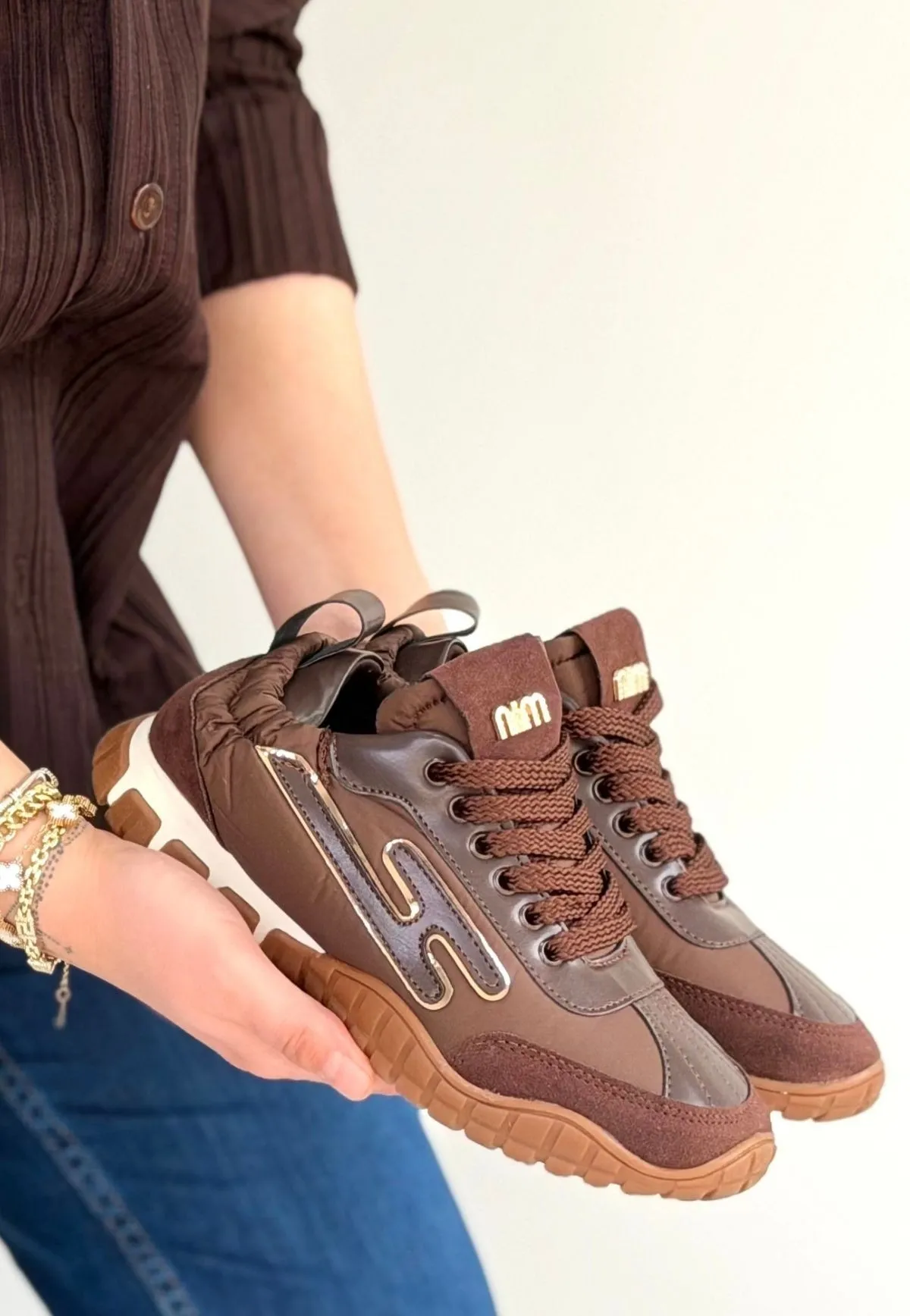 Huer Kahverengi Nubuk Bağcıklı Spor Ayakkabı