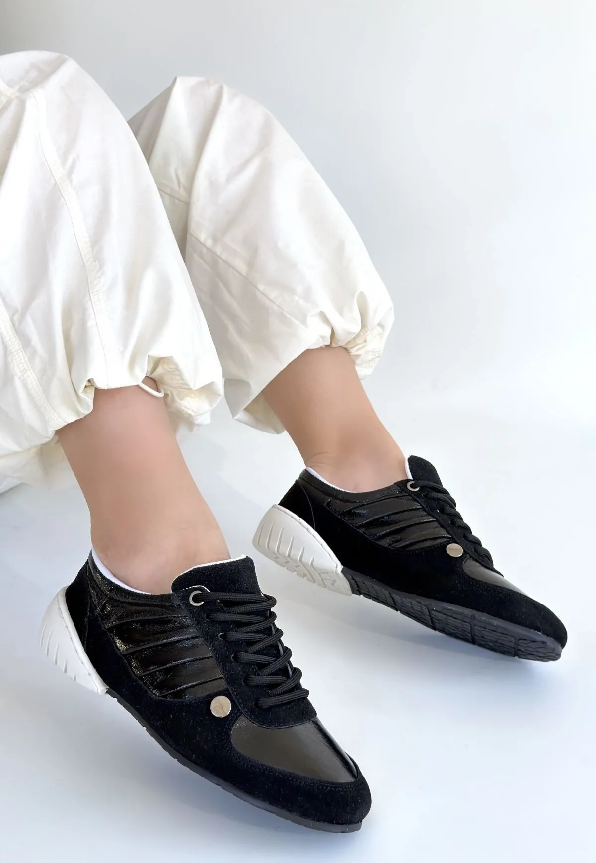 Jawen Siyah Nubuk Spor Ayakkabı