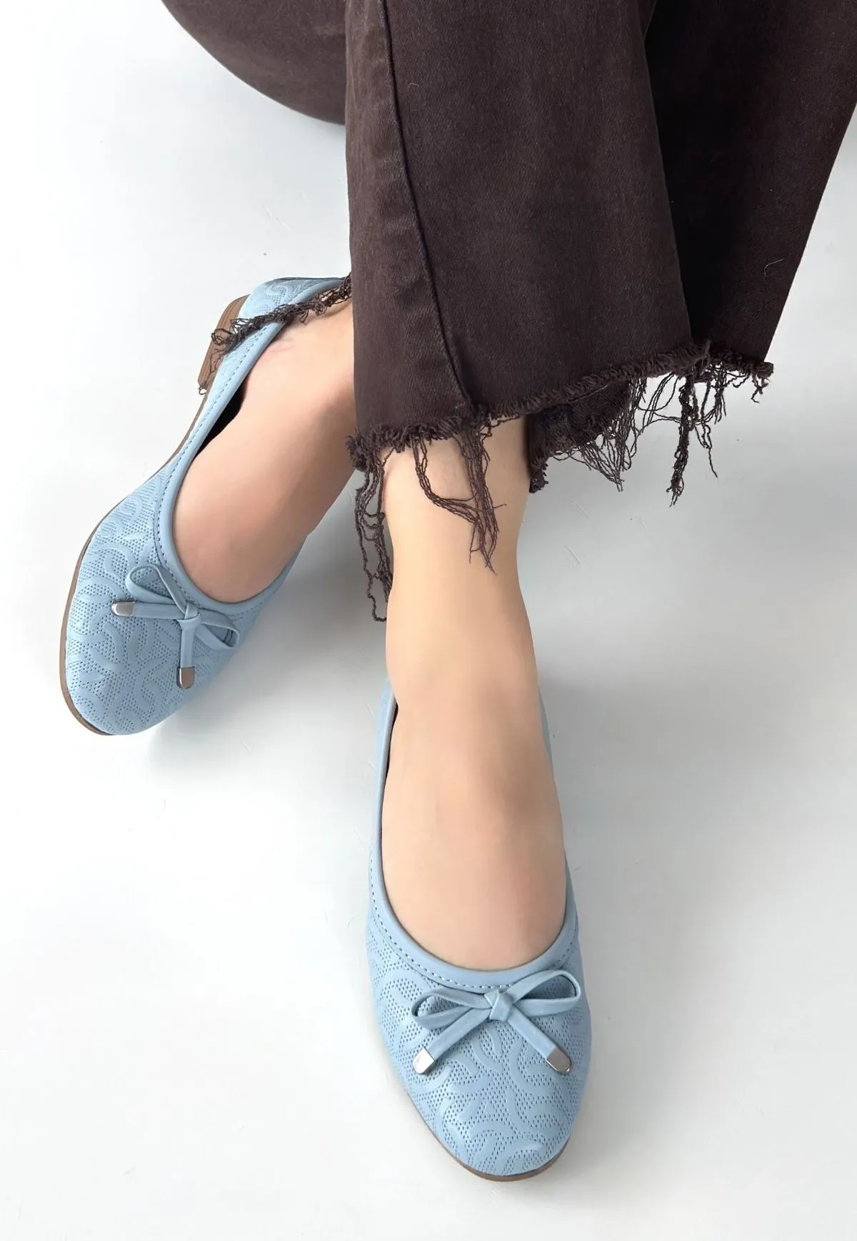 Jnues Mavi Deri Babet Ayakkabı