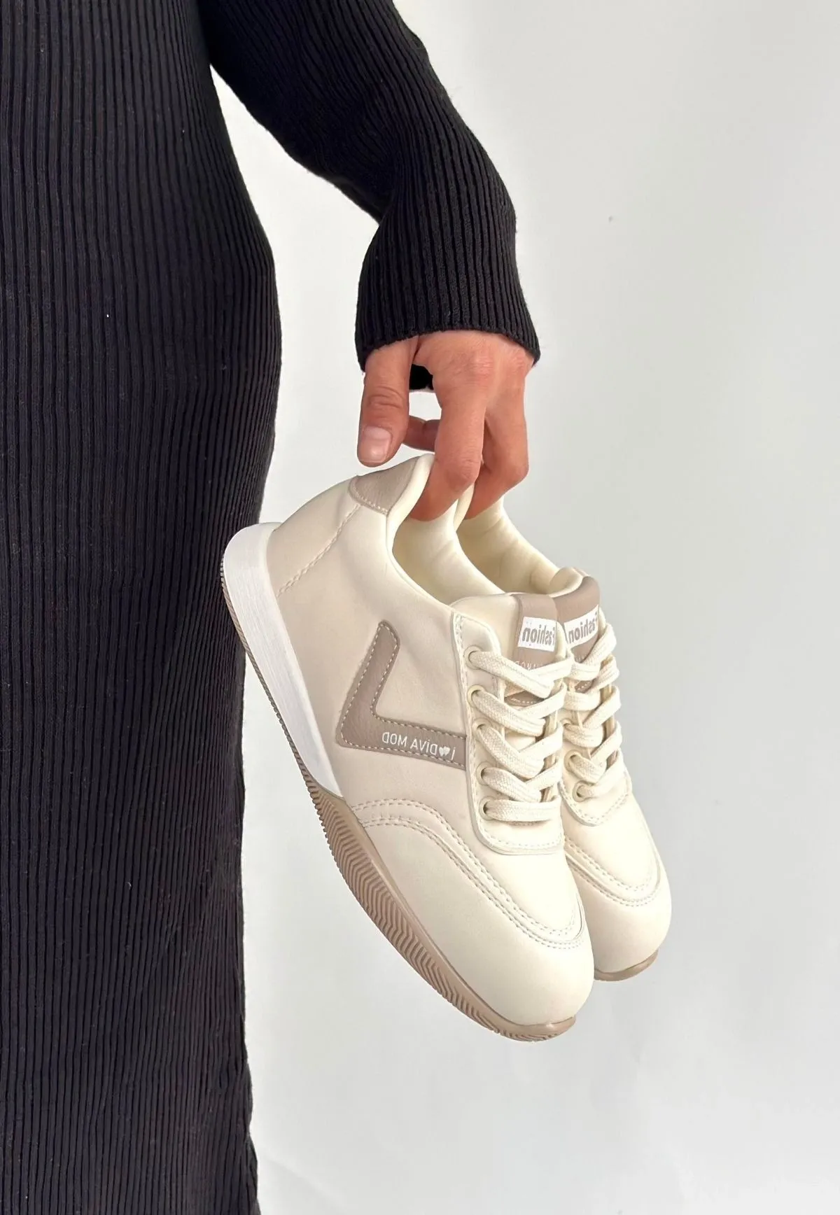 Jowen Bej Cilt Vizon Detaylı Bağcıklı Spor Ayakkabı