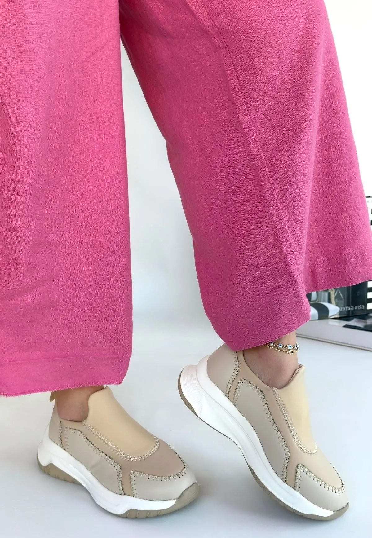 Kendy Bej Cilt Spor Ayakkabı