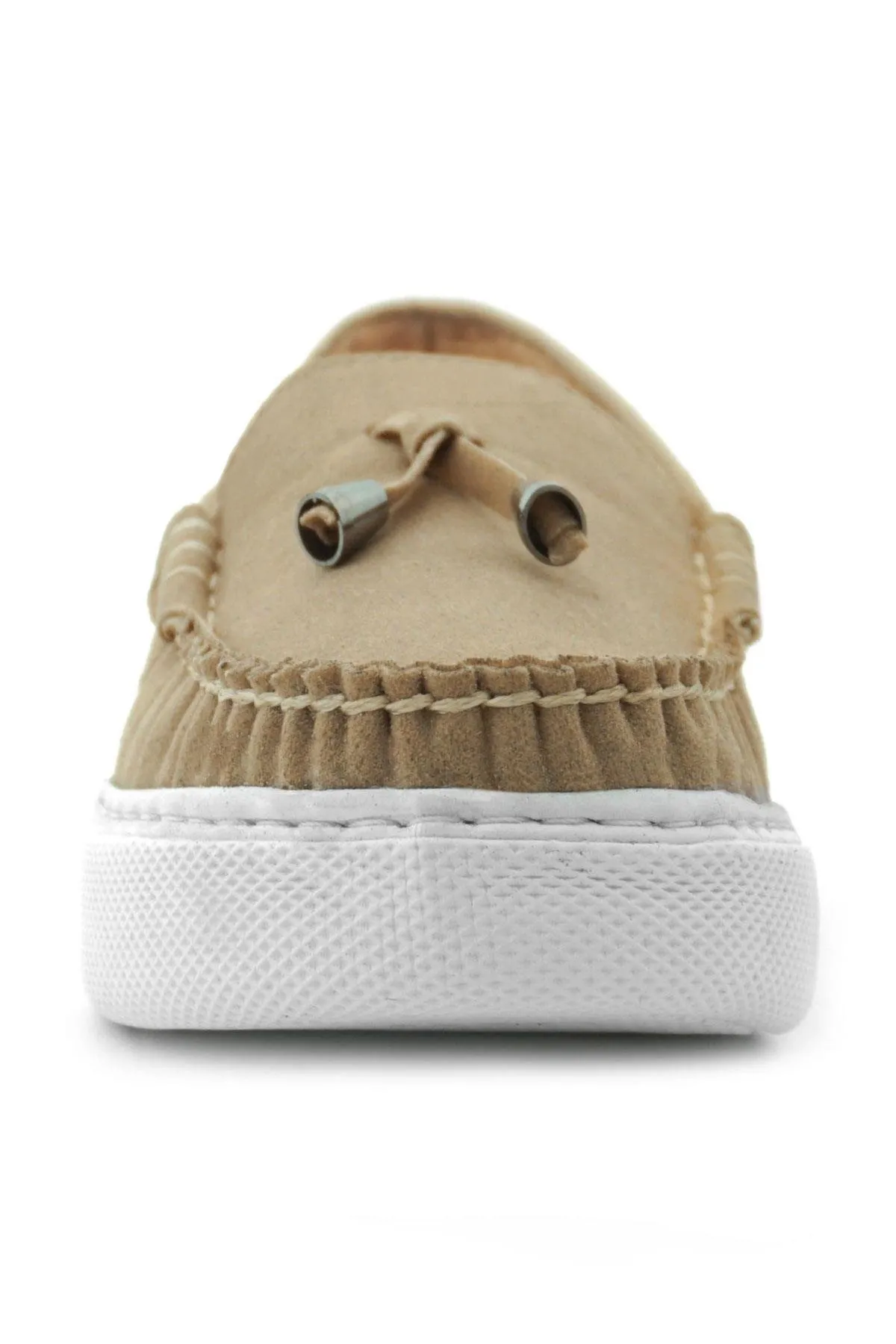 Kum Rengi Süet Ekstra Hafif Çocuk Makosen Ayakkabı