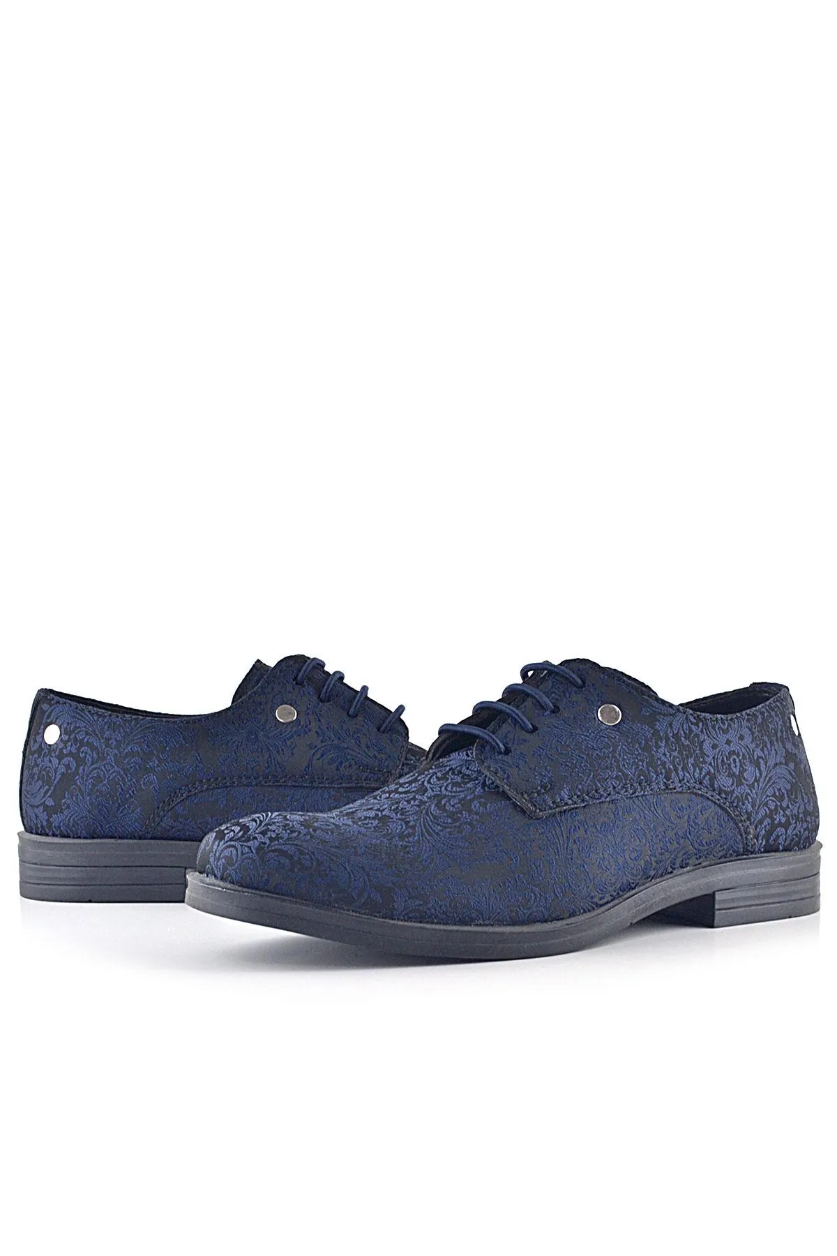 Lacivert Metal Detaylı Takım Elbise Çocuk Klasik Ayakkabı