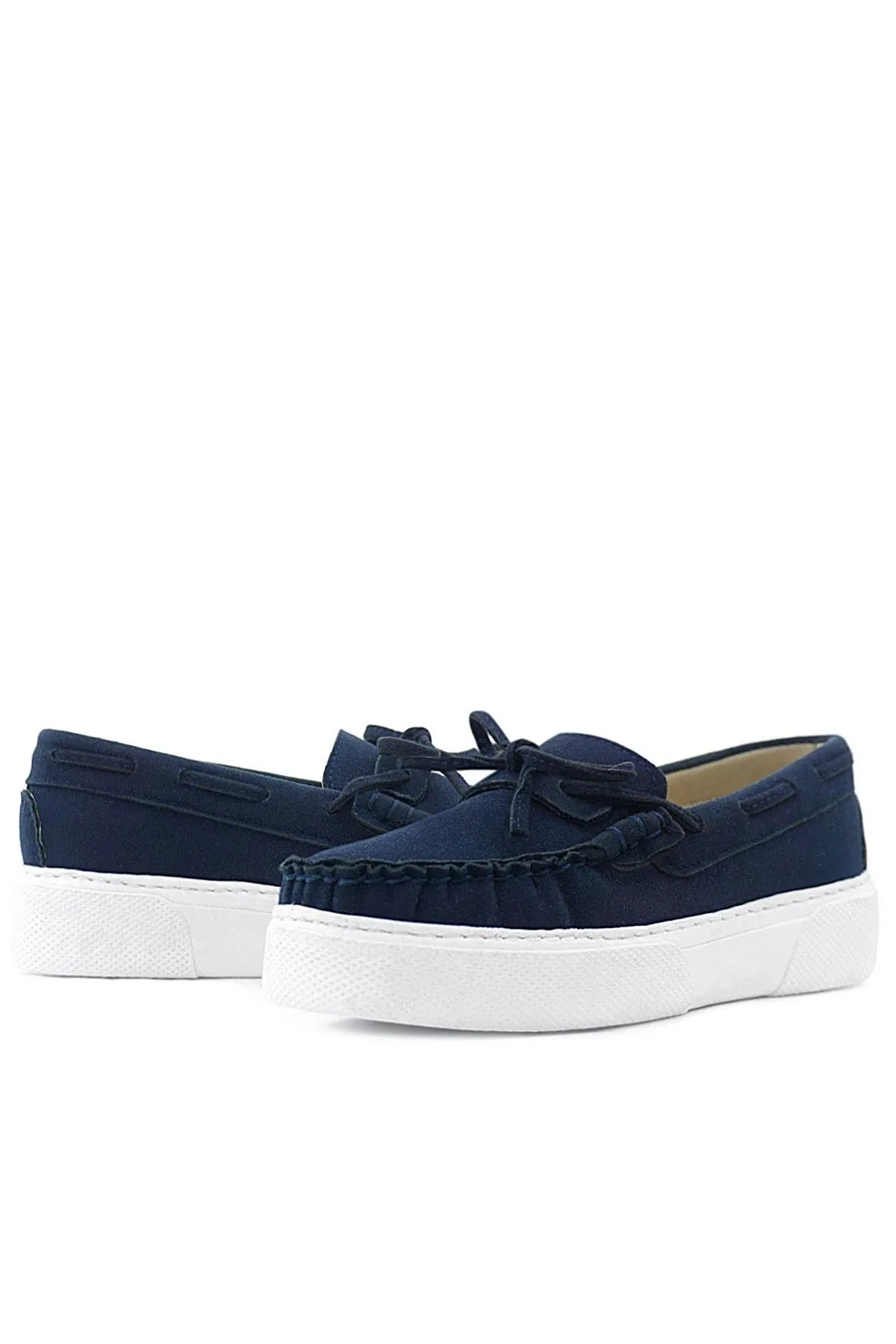 Lacivert Süet Ekstra Hafif Çocuk Makosen Ayakkabı