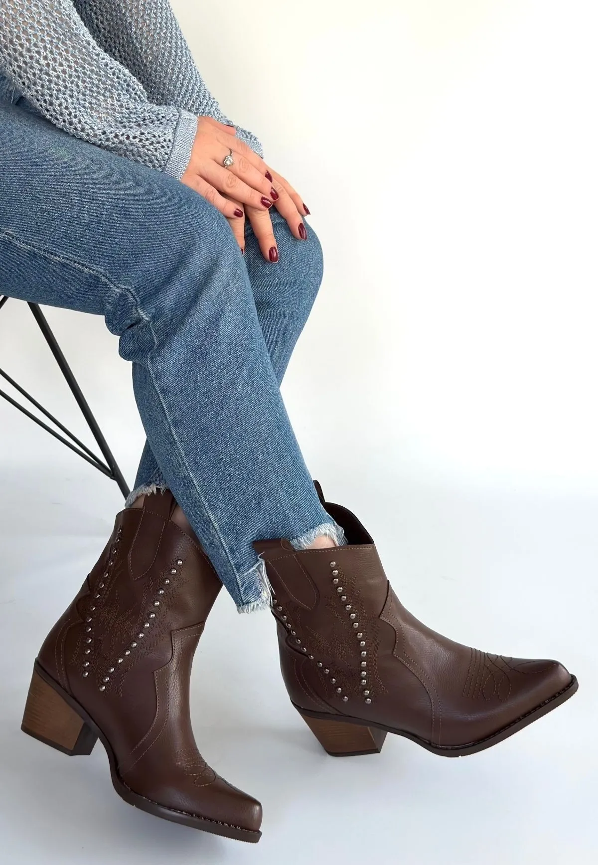 Matin Acı Kahve Cilt Topuklu Bot