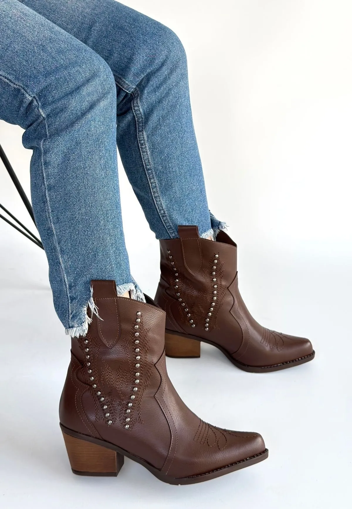 Matin Acı Kahve Cilt Topuklu Bot