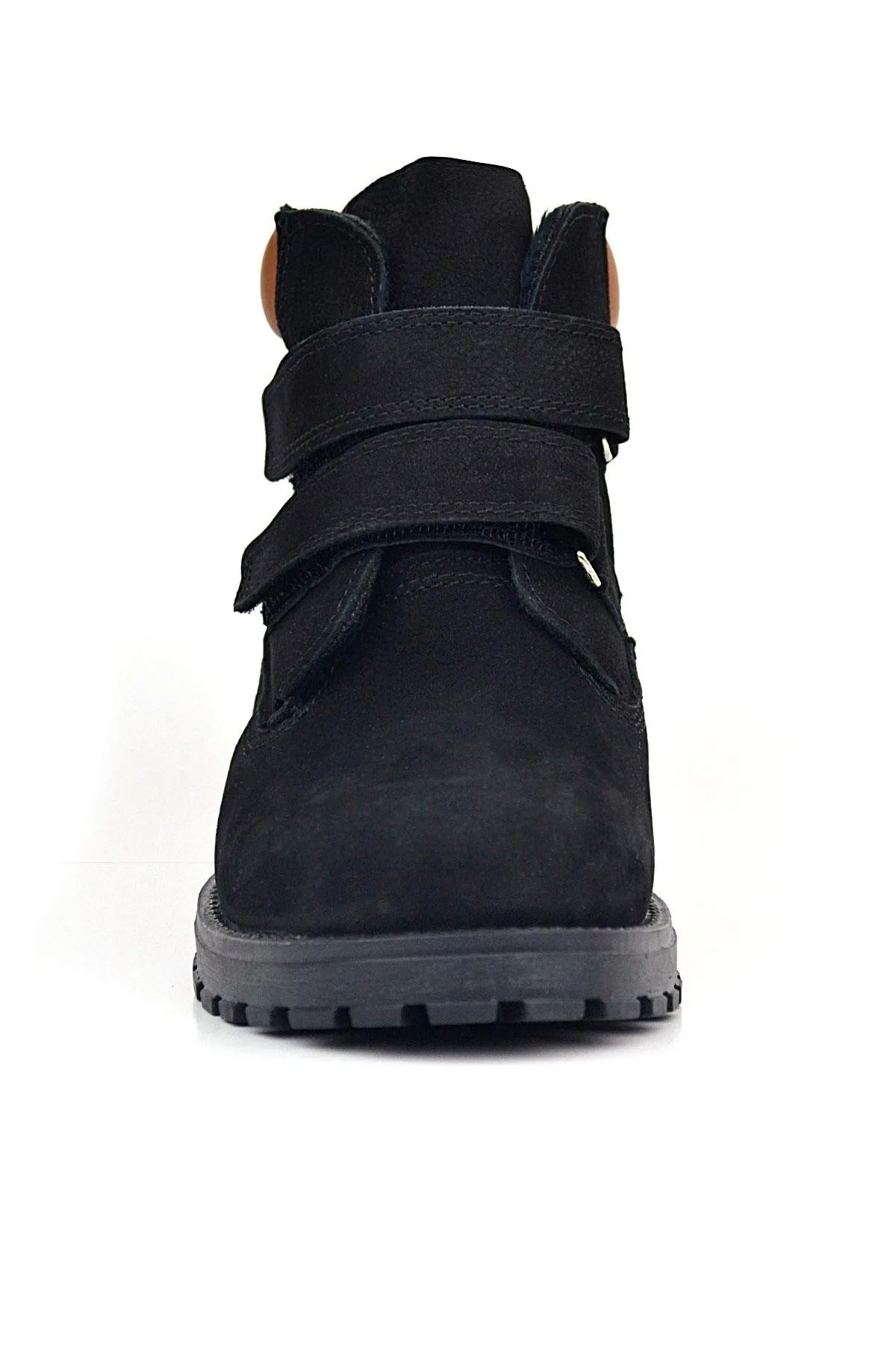 Neson Hakiki Deri Siyah Nubuk Cırtlı Erkek Çocuk Bot