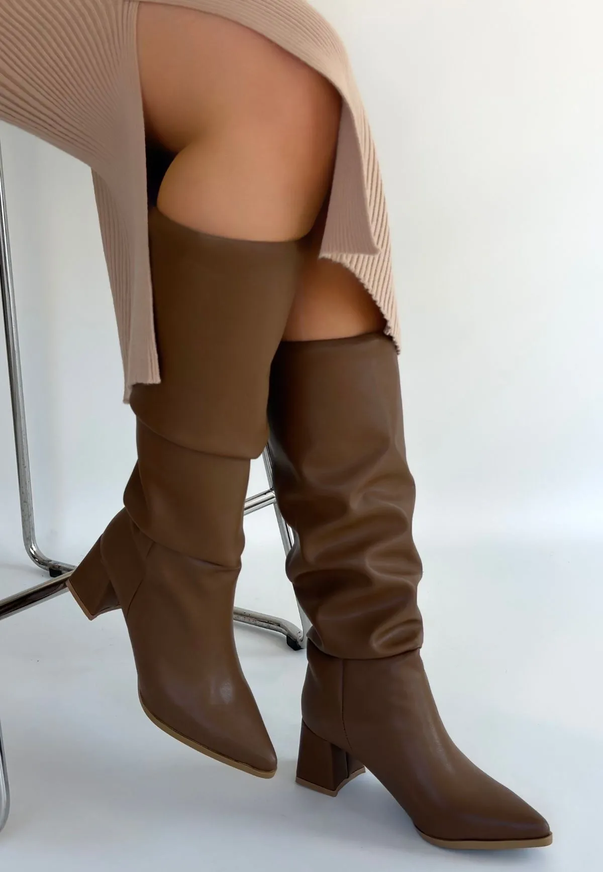 Pitay Vizon Cilt Topuklu Çizme