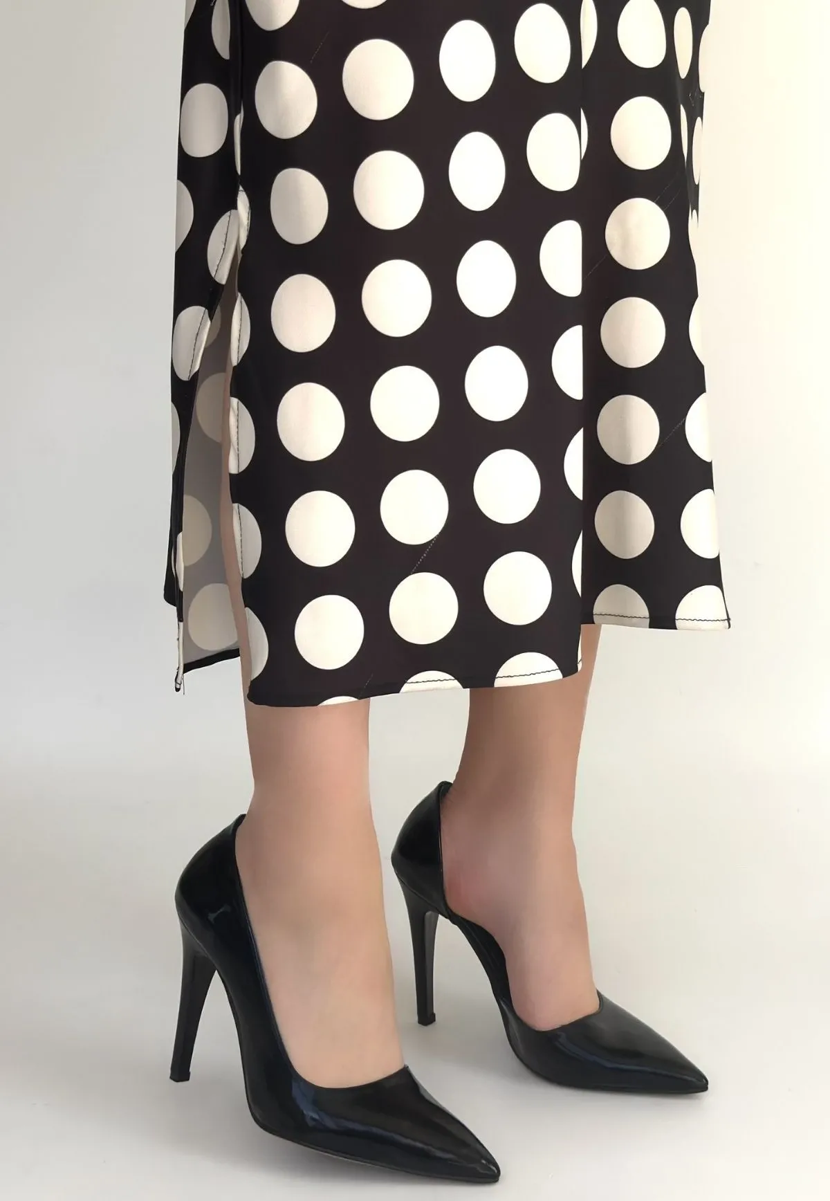 Pley Siyah Rugan Stiletto Ayakkabı