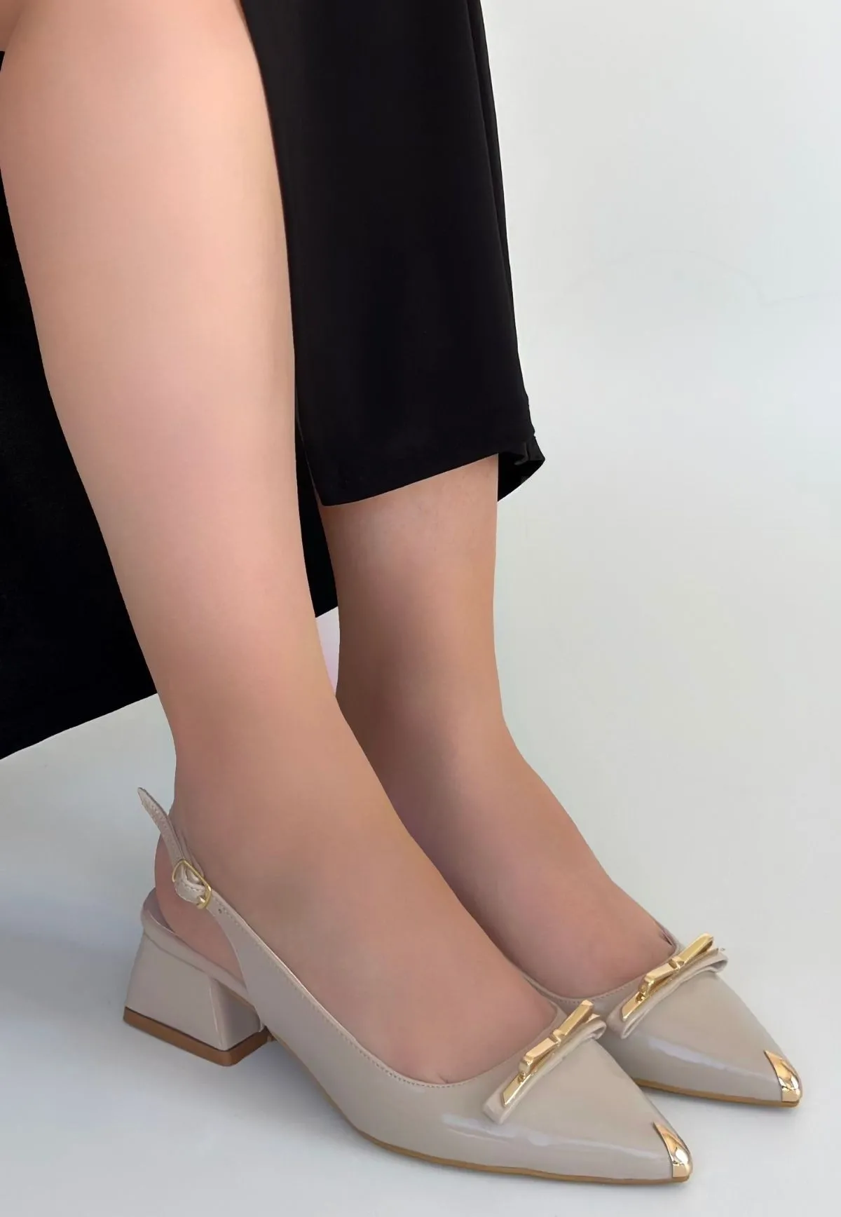 Ricy Bej Rugan Topuklu Ayakkabı