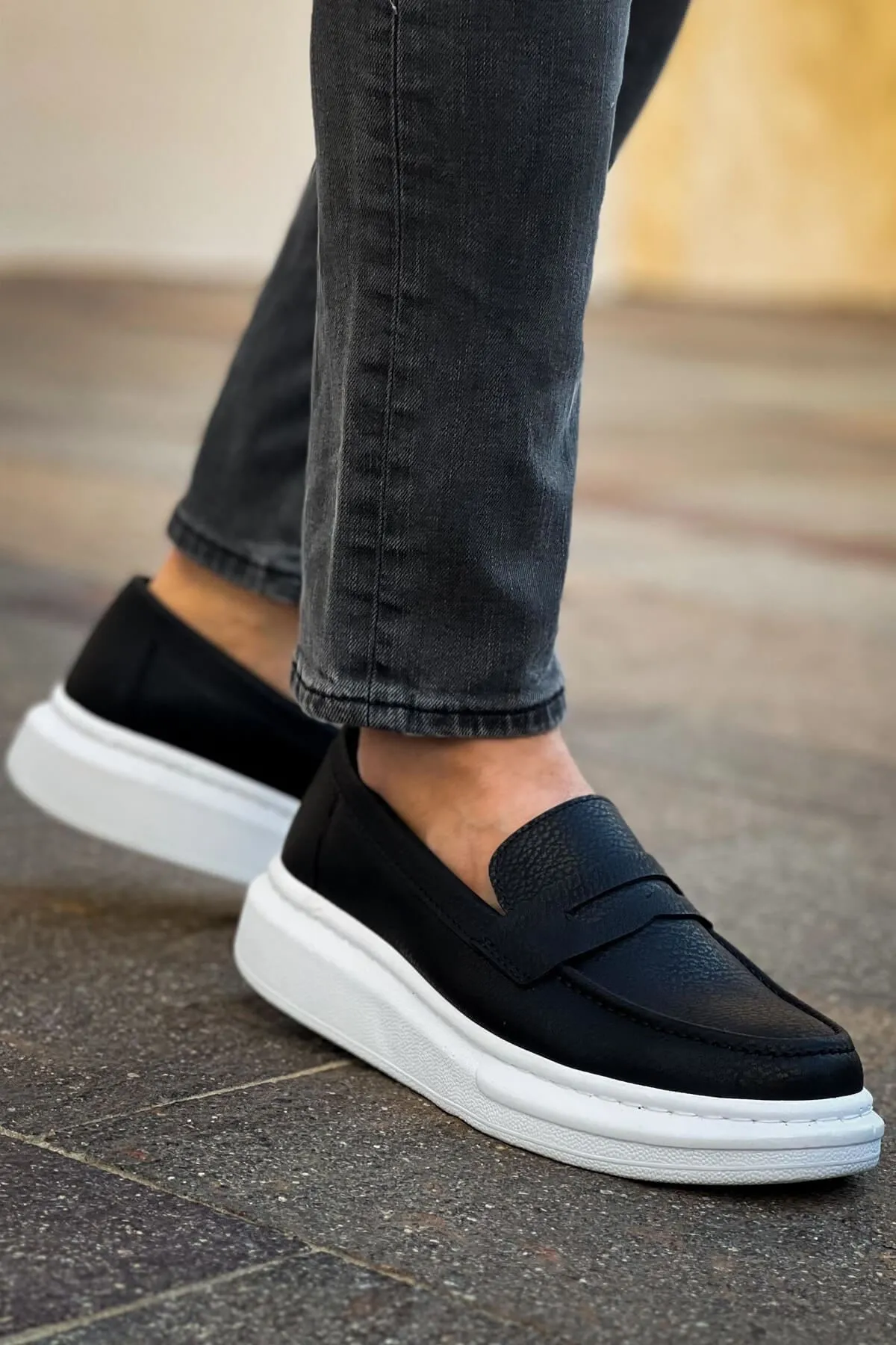 Robert - Rs615 Siyah  Erkek Loafer Ayakkabı Sıyah