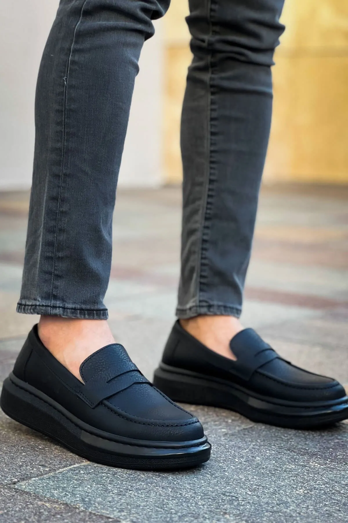 Robert - Rs615 Siyah  Erkek Loafer Ayakkabı Sıyah St