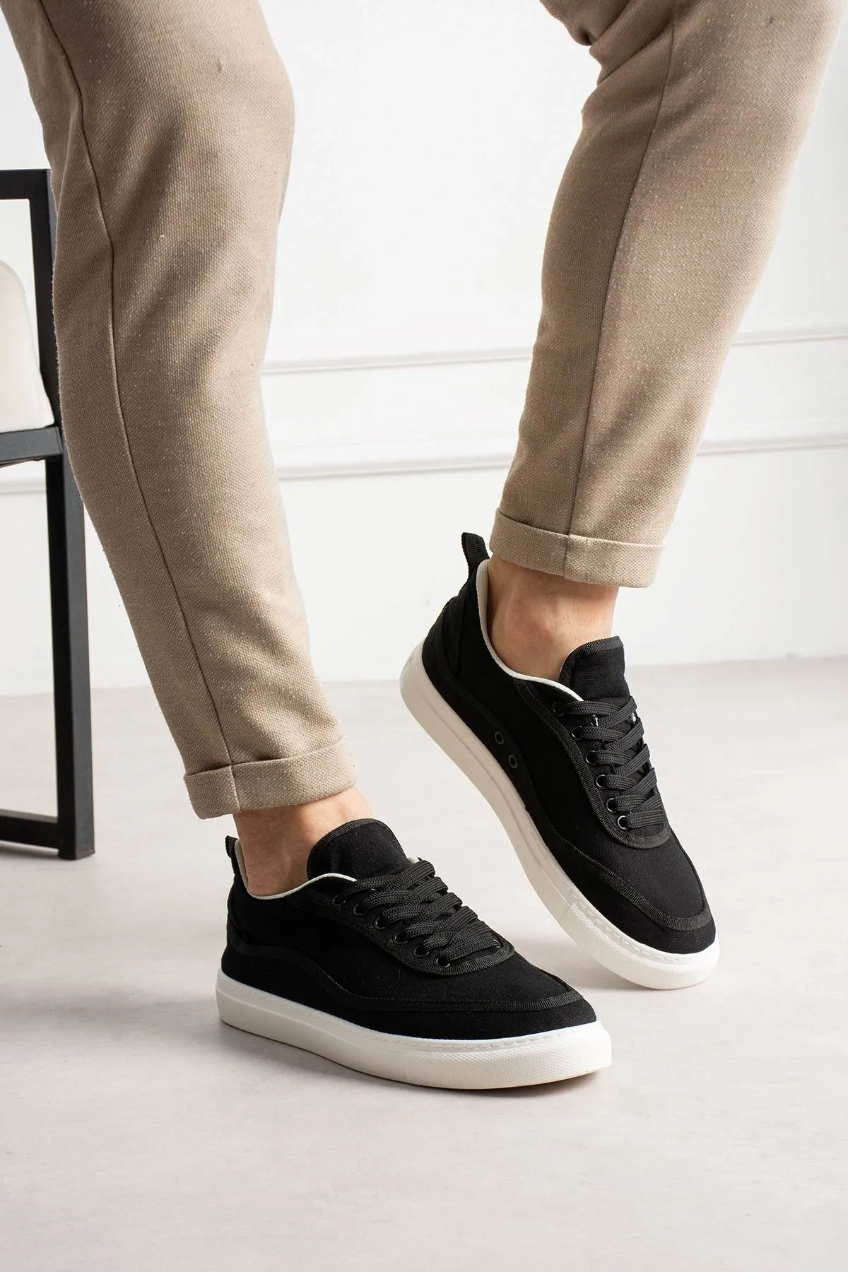 Rs625 - Keten Erkek Spor Ayakkabı Sıyah/sıyah