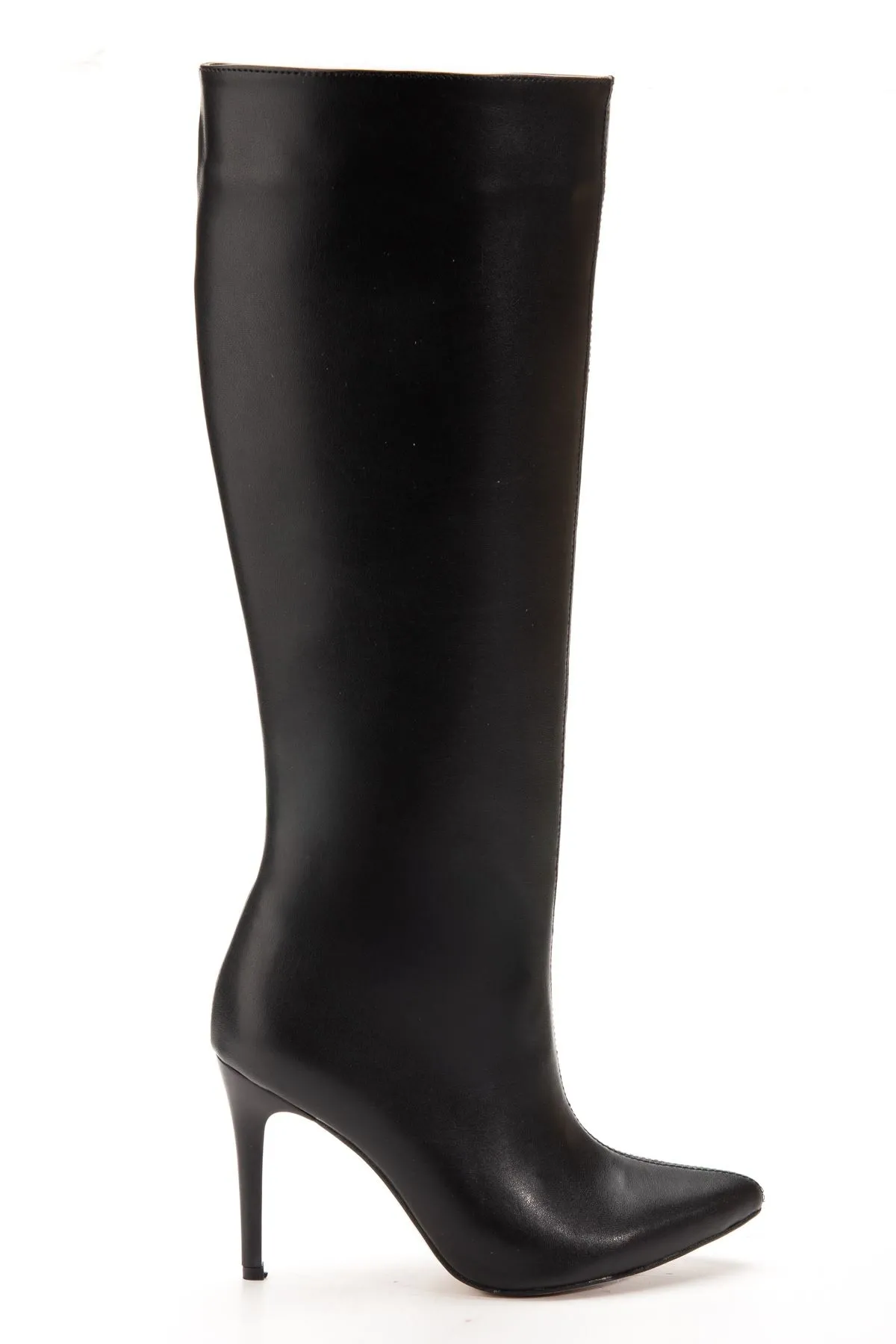 S-2007 Siyah Fermuarlı Günlük Bayan Çizme