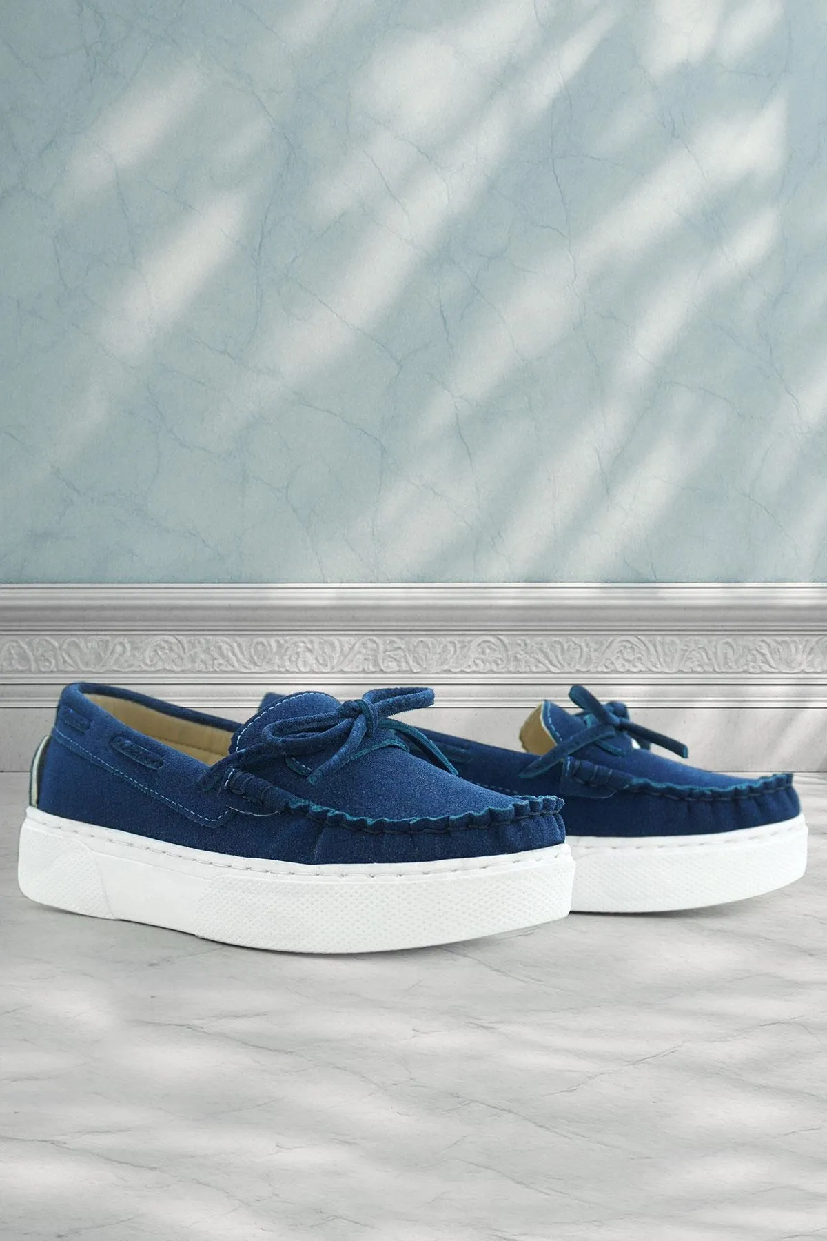 Saks Mavi Ekstra Hafif Çocuk Günlük Makosen Ayakkabı