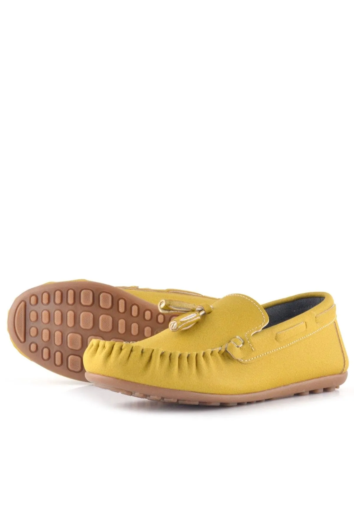 Sarı Cilt Erkek Çocuk Makosen Ayakkabı