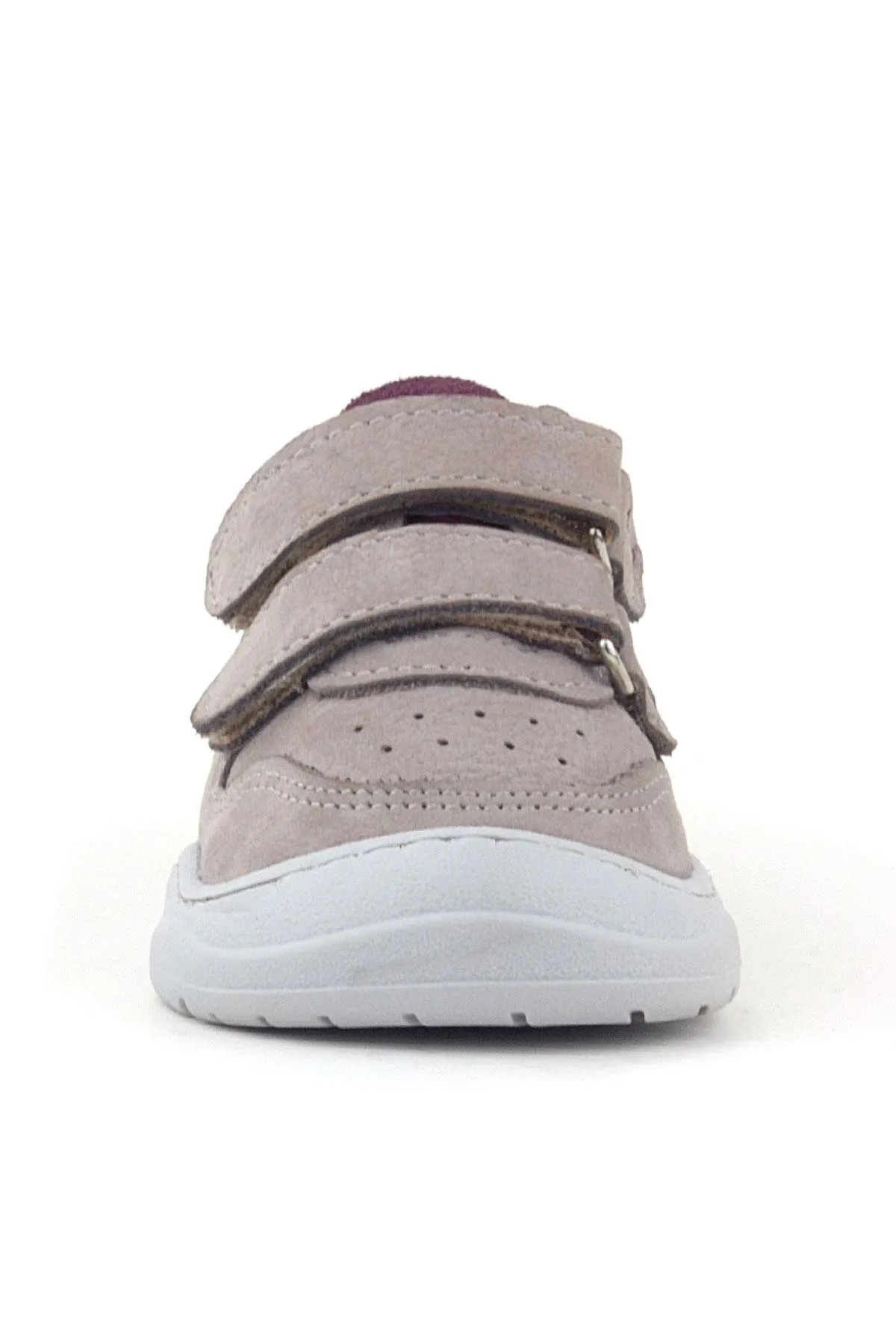 Schaggy Hakiki Deri Açık Bej Bordo Bebek Spor Ayakkabı