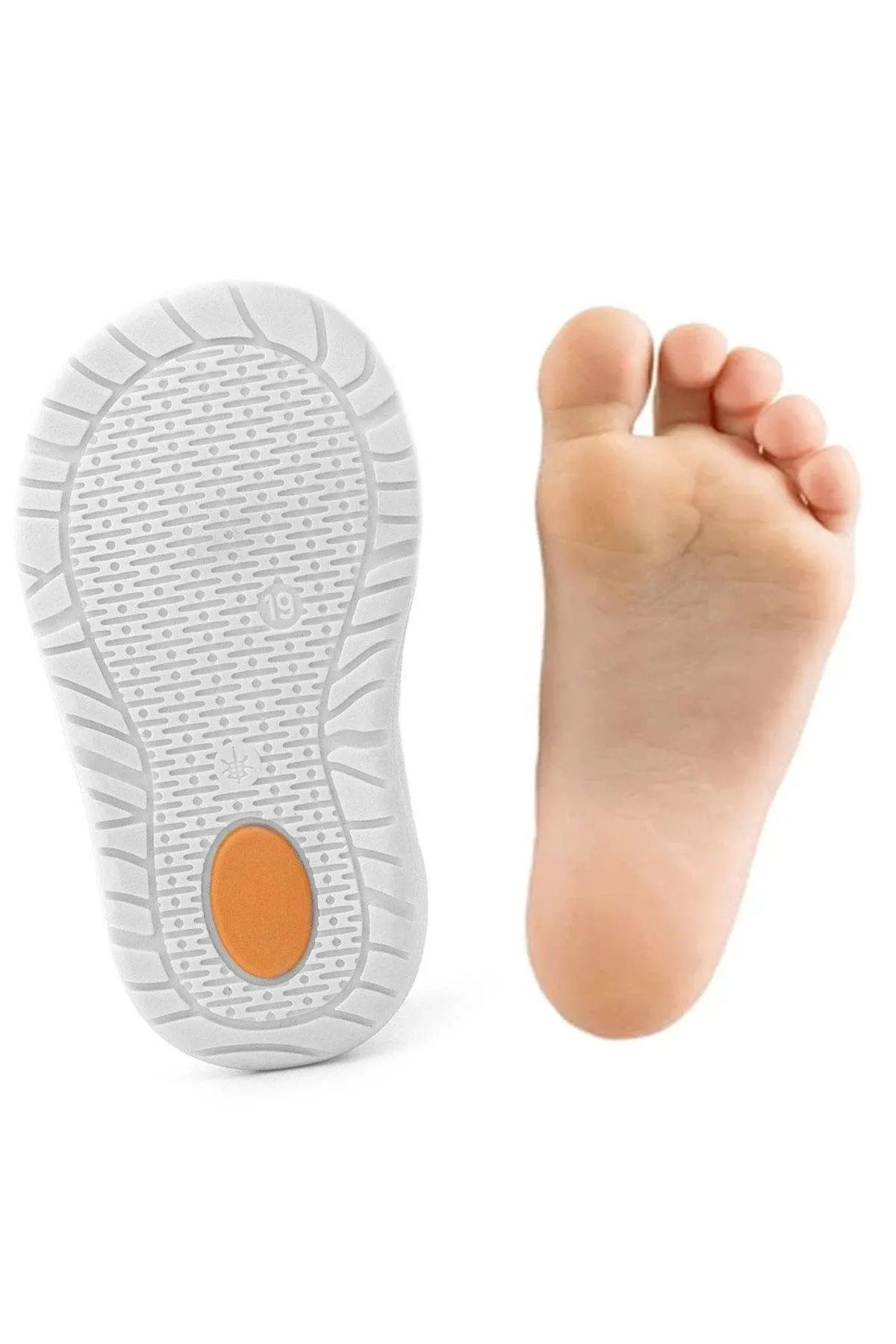 Schaggy Hakiki Deri Açık Bej Bordo Bebek Spor Ayakkabı