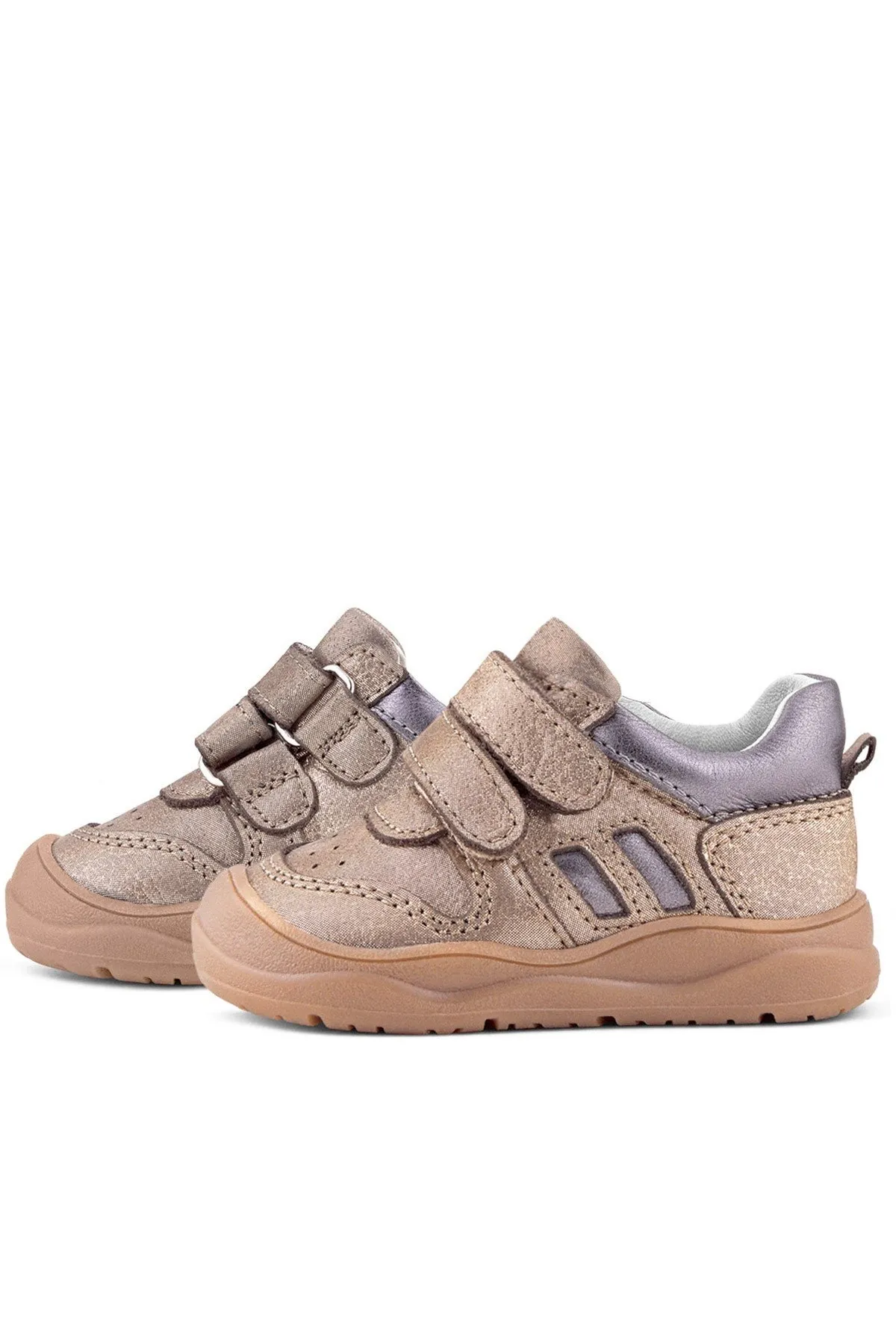 Schaggy Hakiki Deri Bakır Platin Cırtlı Bebek Spor Ayakkabı