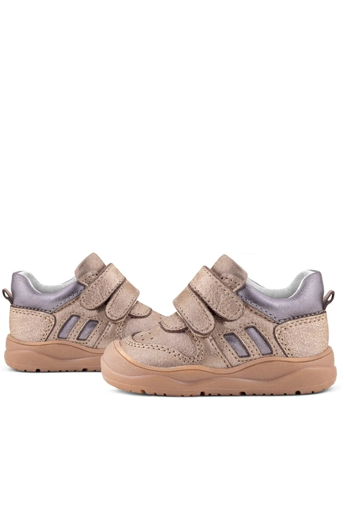 Schaggy Hakiki Deri Bakır Platin Cırtlı Bebek Spor Ayakkabı