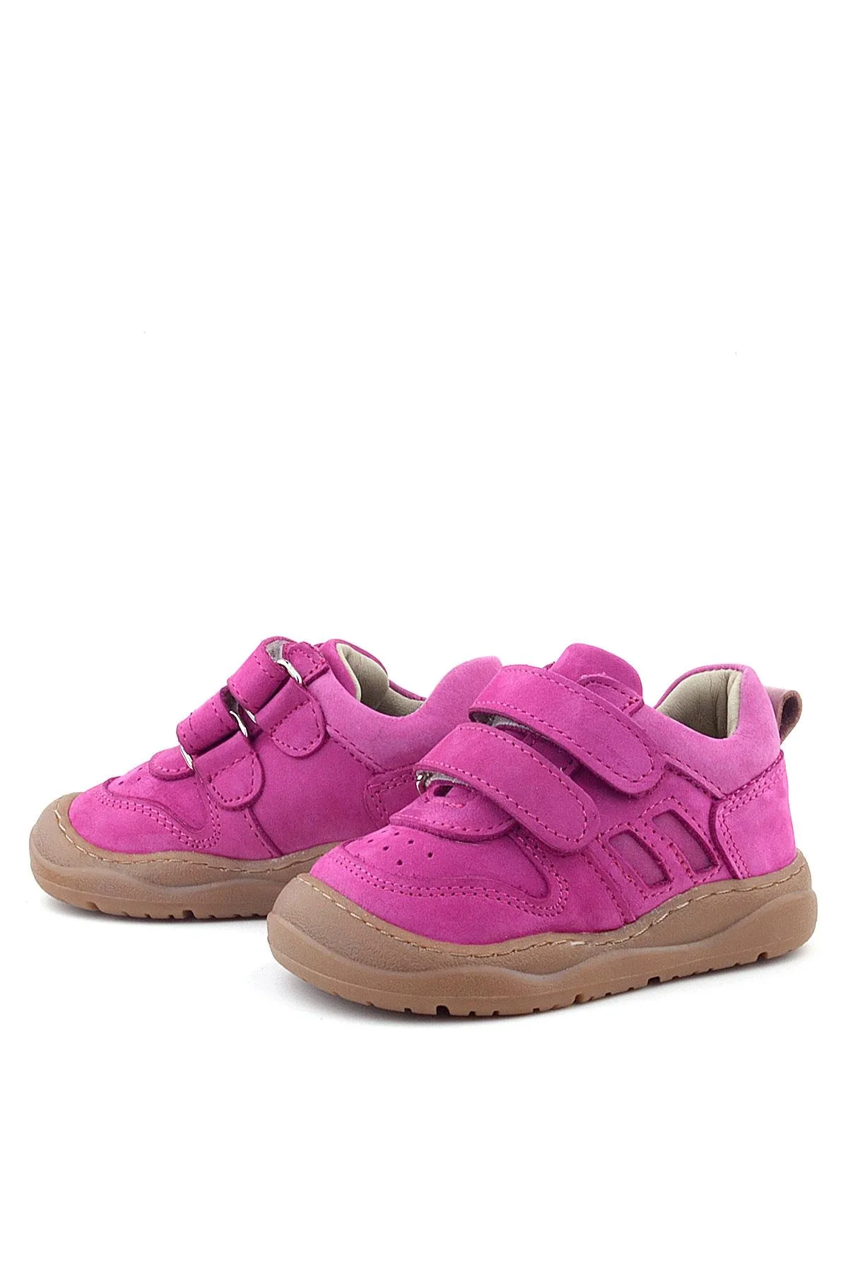 Schaggy Hakiki Deri Fuşya Bebek Spor Ayakkabı